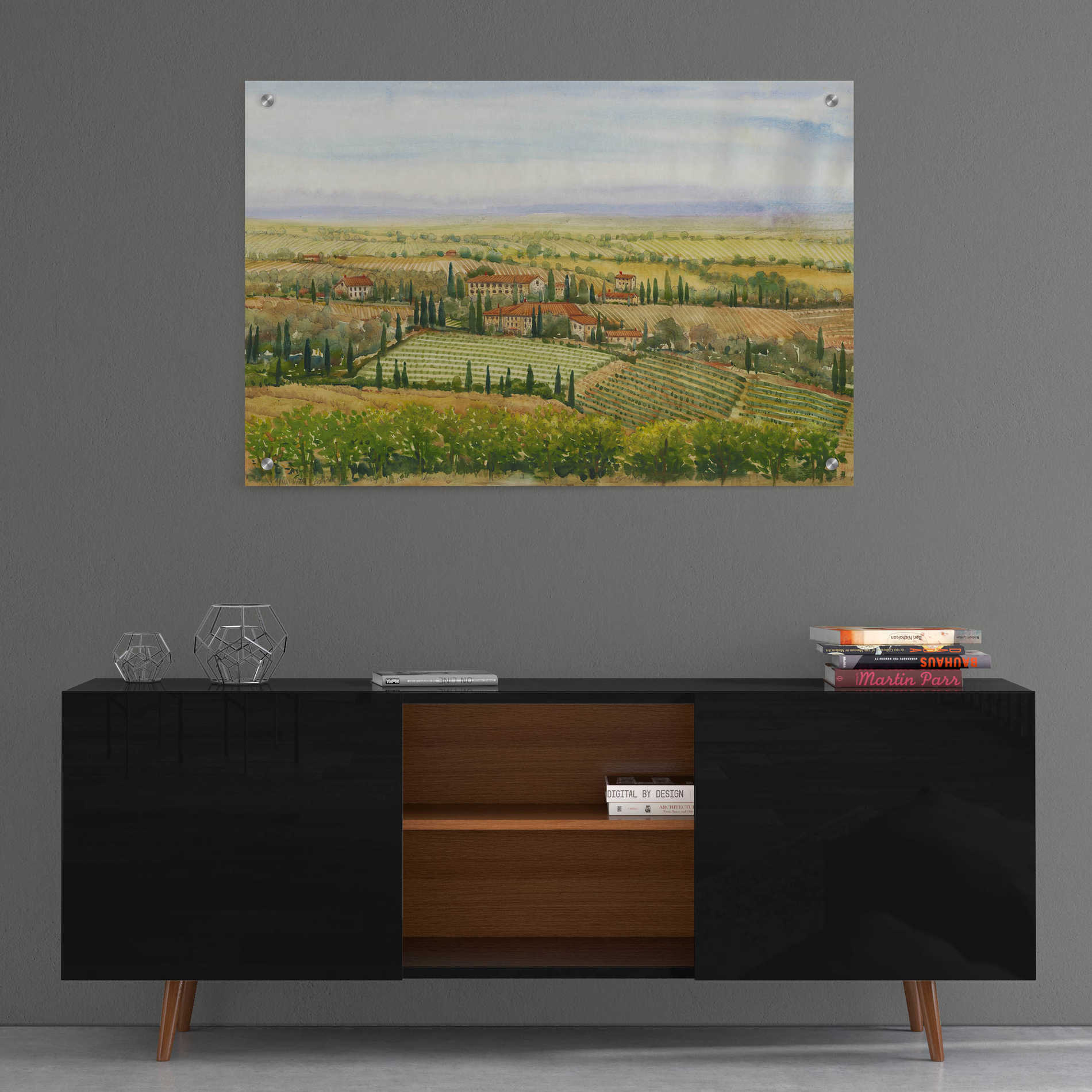 Epic Art 'Wine Country View II' by Tim O'Toole, Acrylic Glass Wall Art,36x24
