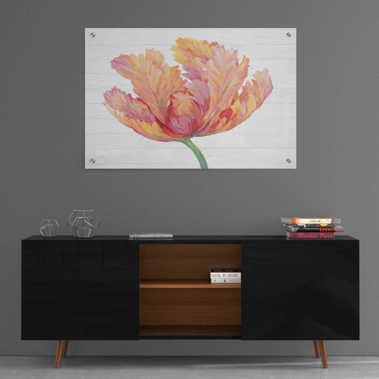 Epic Art 'Single Pink Bloom II' by Tim O'Toole, Acrylic Glass Wall Art,36x24