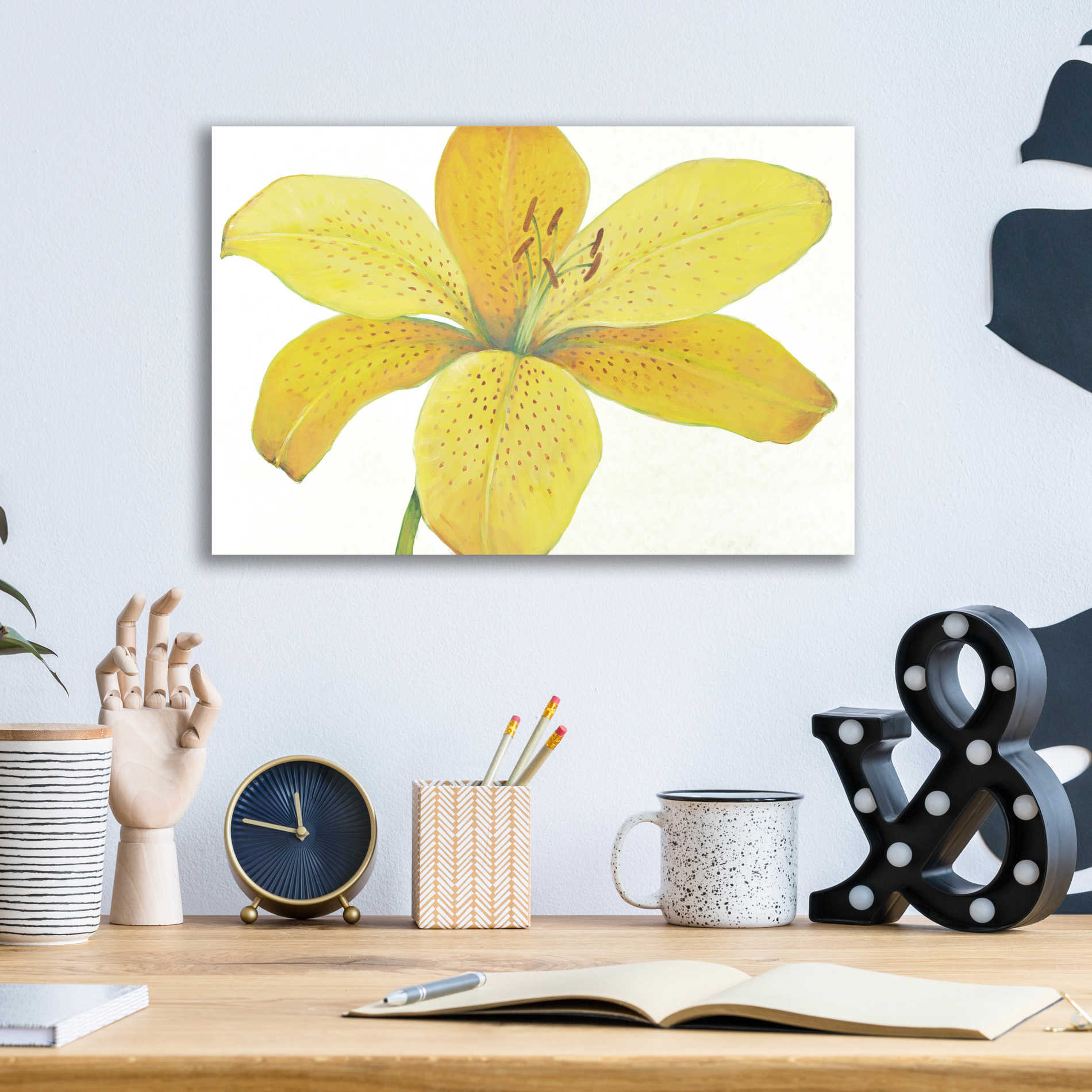 Epic Art 'Citron Tiger Lily II' by Tim O'Toole, Acrylic Glass Wall Art,16x12