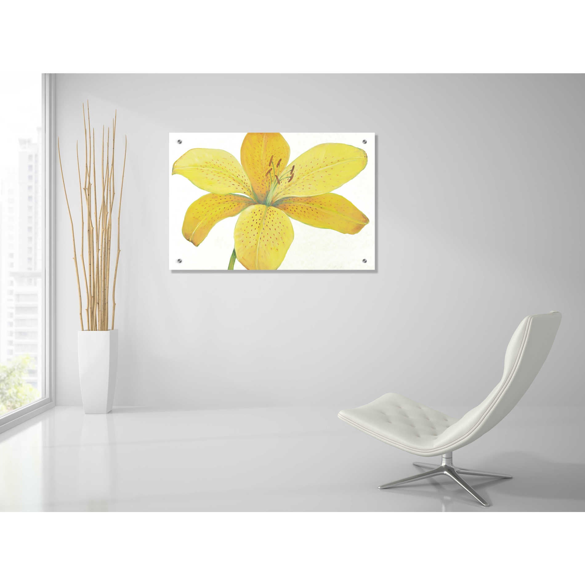 Epic Art 'Citron Tiger Lily II' by Tim O'Toole, Acrylic Glass Wall Art,36x24