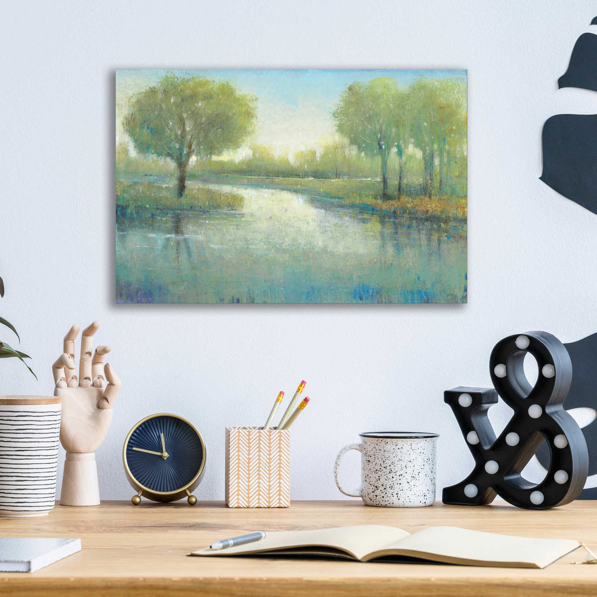 Epic Art 'Winding River II' by Tim O'Toole, Acrylic Glass Wall Art,16x12