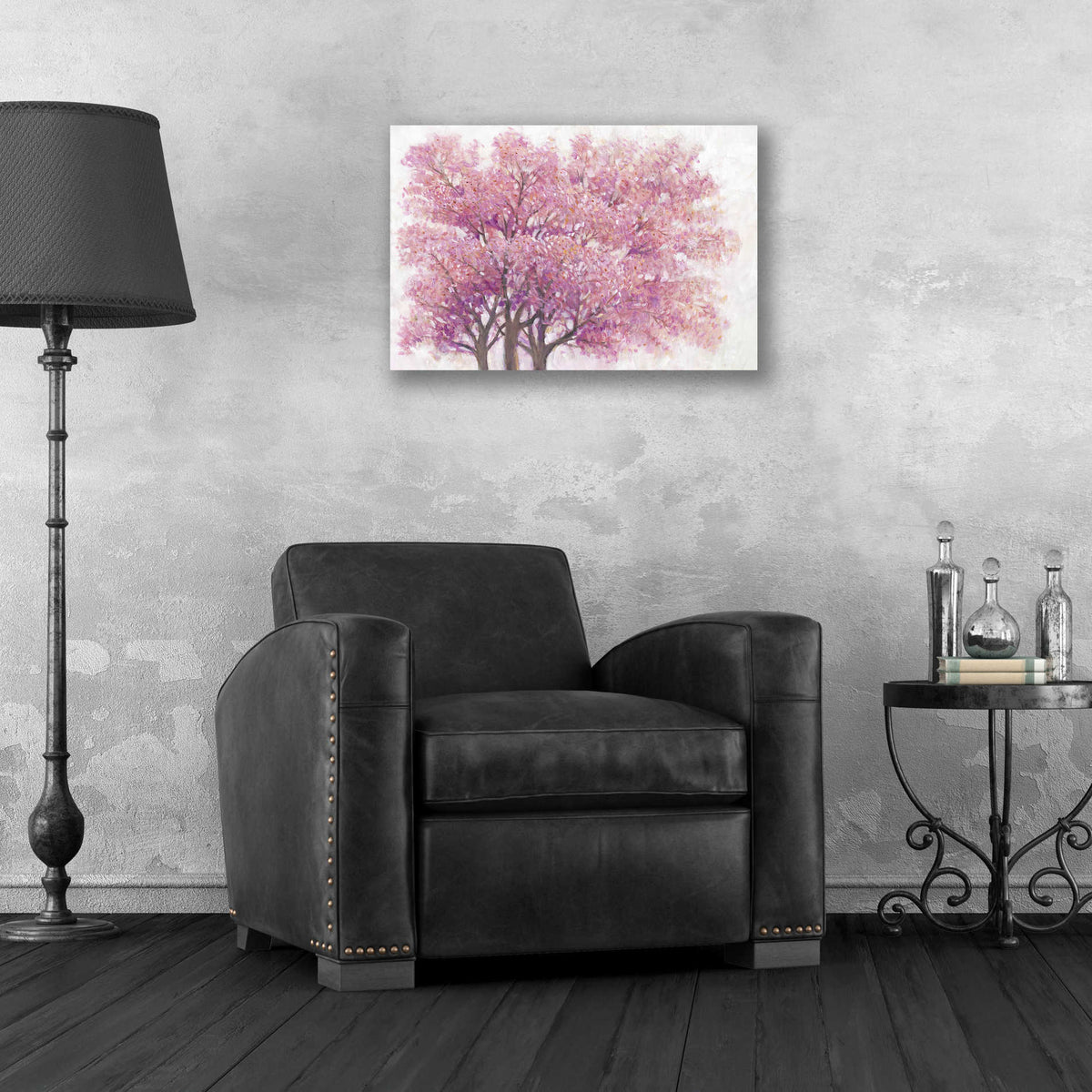 Epic Art 'Pink Cherry Blossom Tree I' by Tim O'Toole, Acrylic Glass Wall Art,24x16