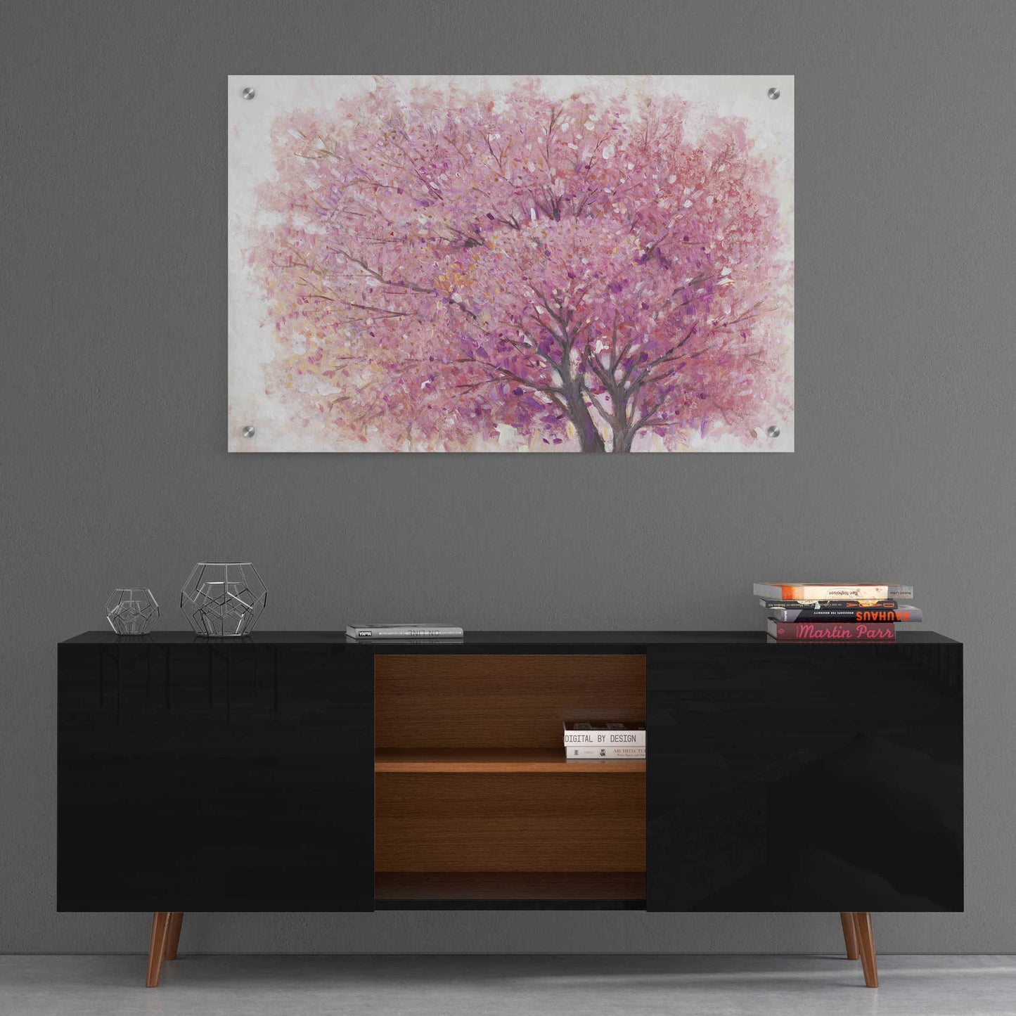 Epic Art 'Pink Cherry Blossom Tree II' by Tim O'Toole, Acrylic Glass Wall Art,36x24