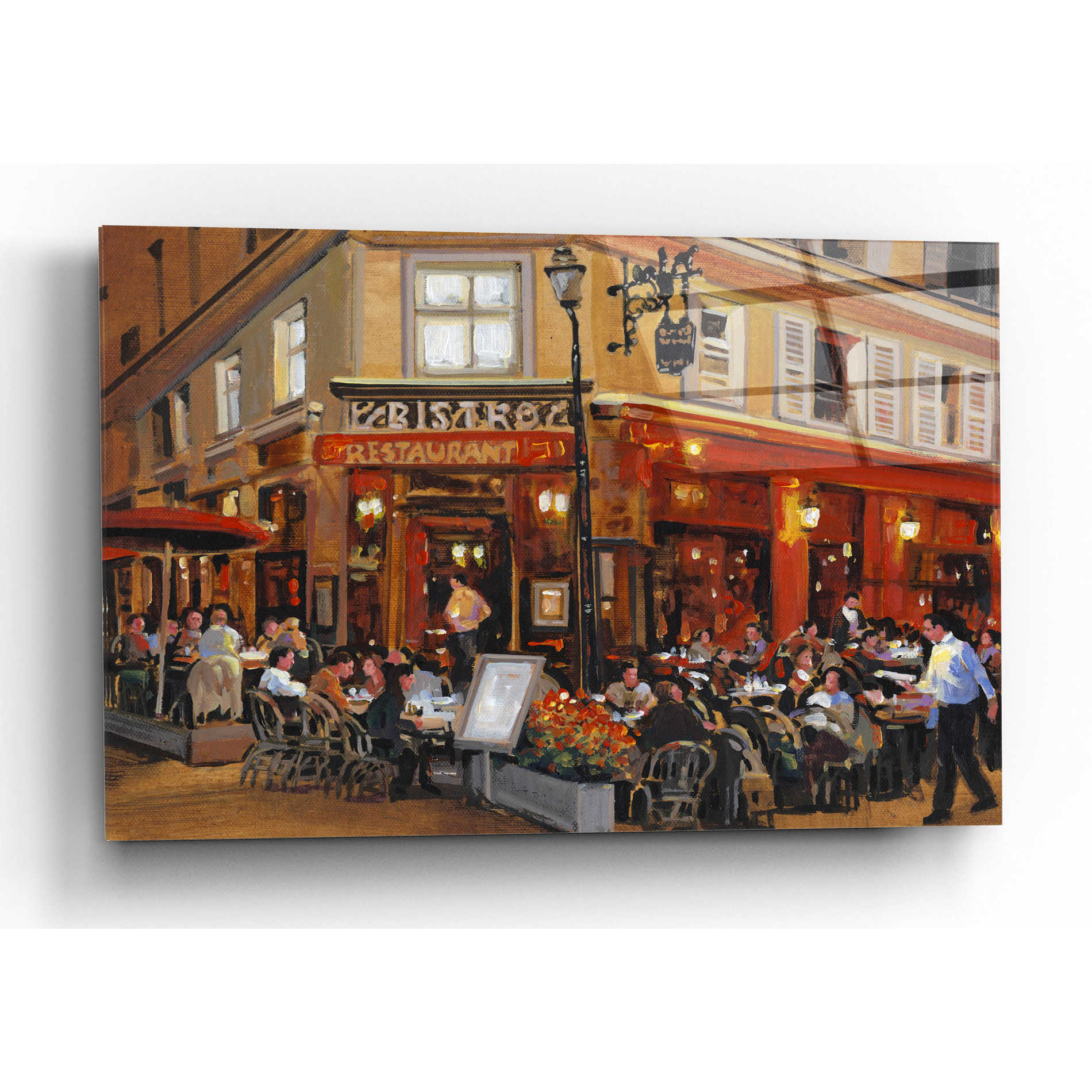 Epic Art 'Bistro I' by Tim O'Toole, Acrylic Glass Wall Art,16x12