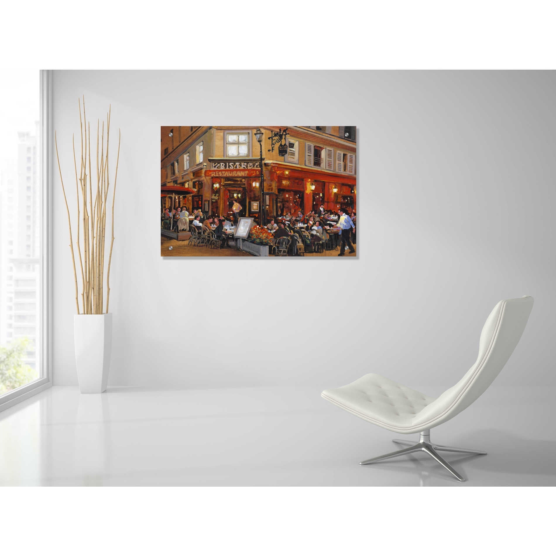 Epic Art 'Bistro I' by Tim O'Toole, Acrylic Glass Wall Art,36x24