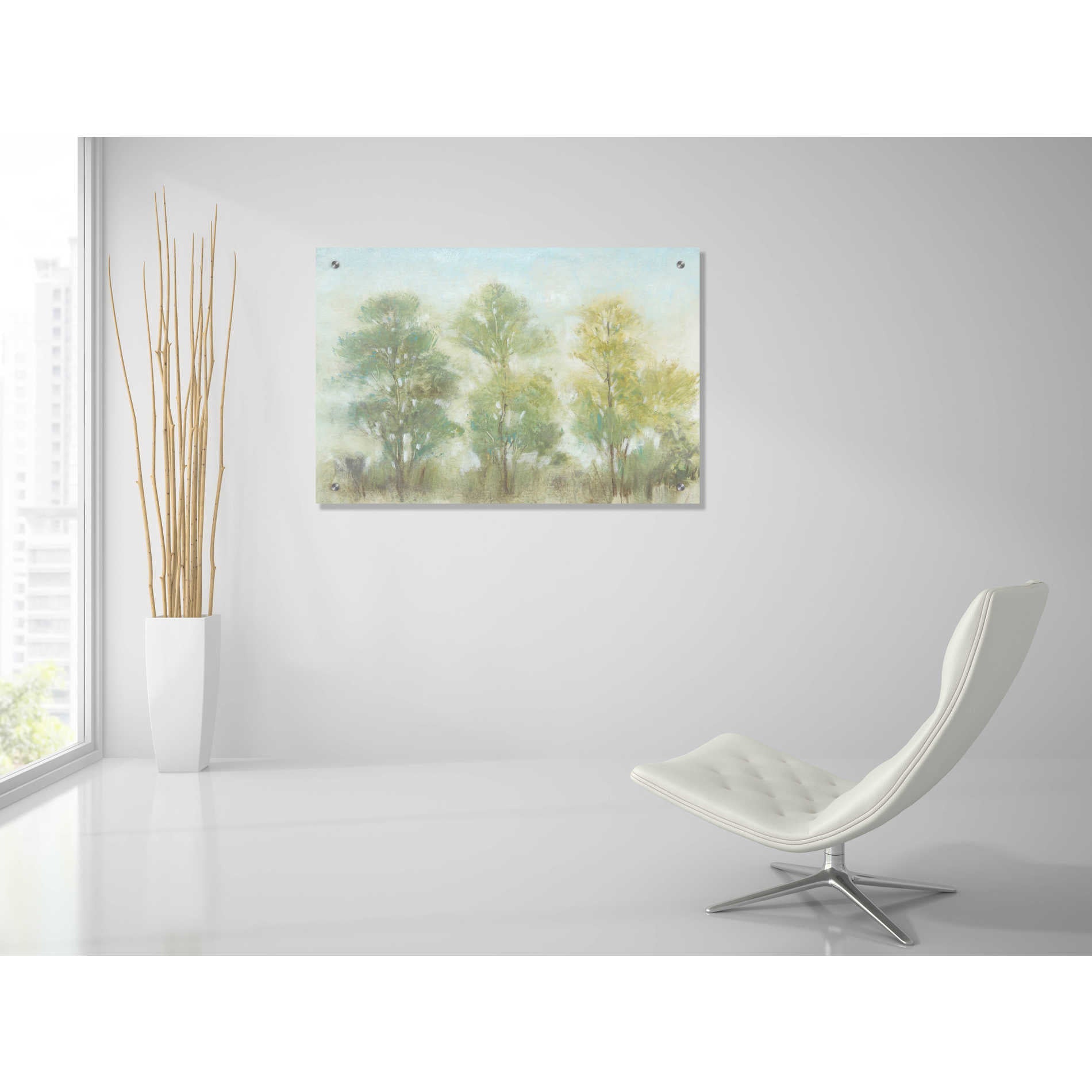 Epic Art 'Muted Trees II' by Tim O'Toole, Acrylic Glass Wall Art,36x24