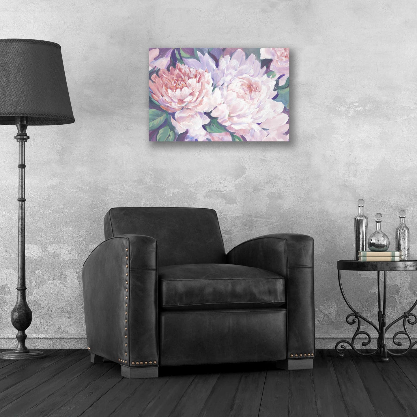 Epic Art 'Peonies in Bloom I' by Tim O'Toole, Acrylic Glass Wall Art,24x16