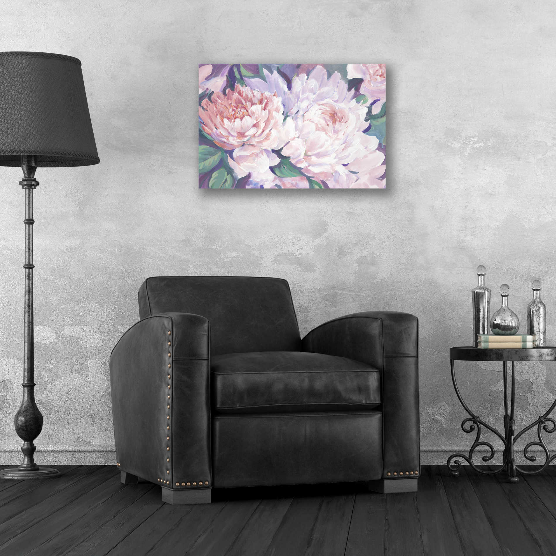 Epic Art 'Peonies in Bloom I' by Tim O'Toole, Acrylic Glass Wall Art,24x16