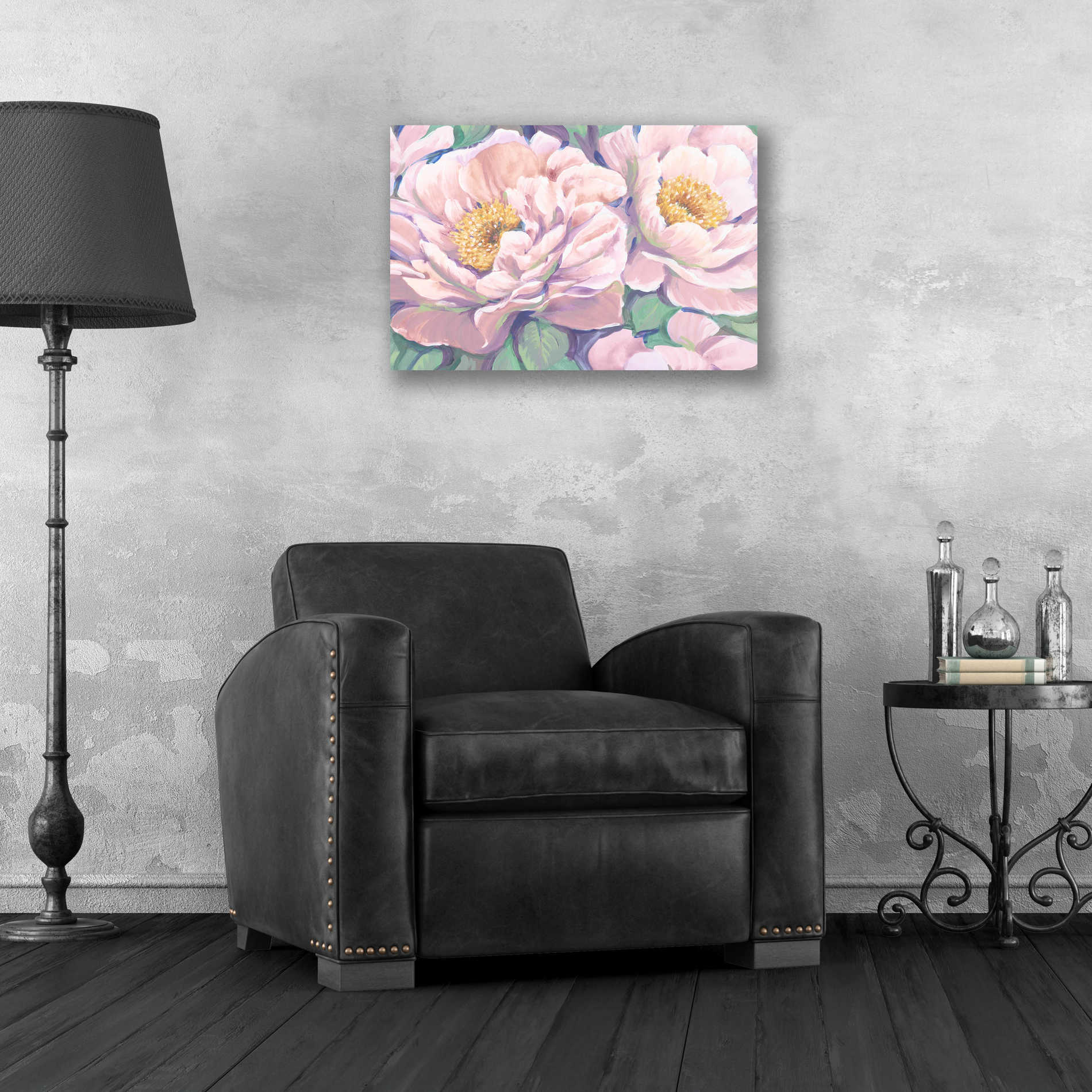 Epic Art 'Peonies in Bloom II' by Tim O'Toole, Acrylic Glass Wall Art,24x16