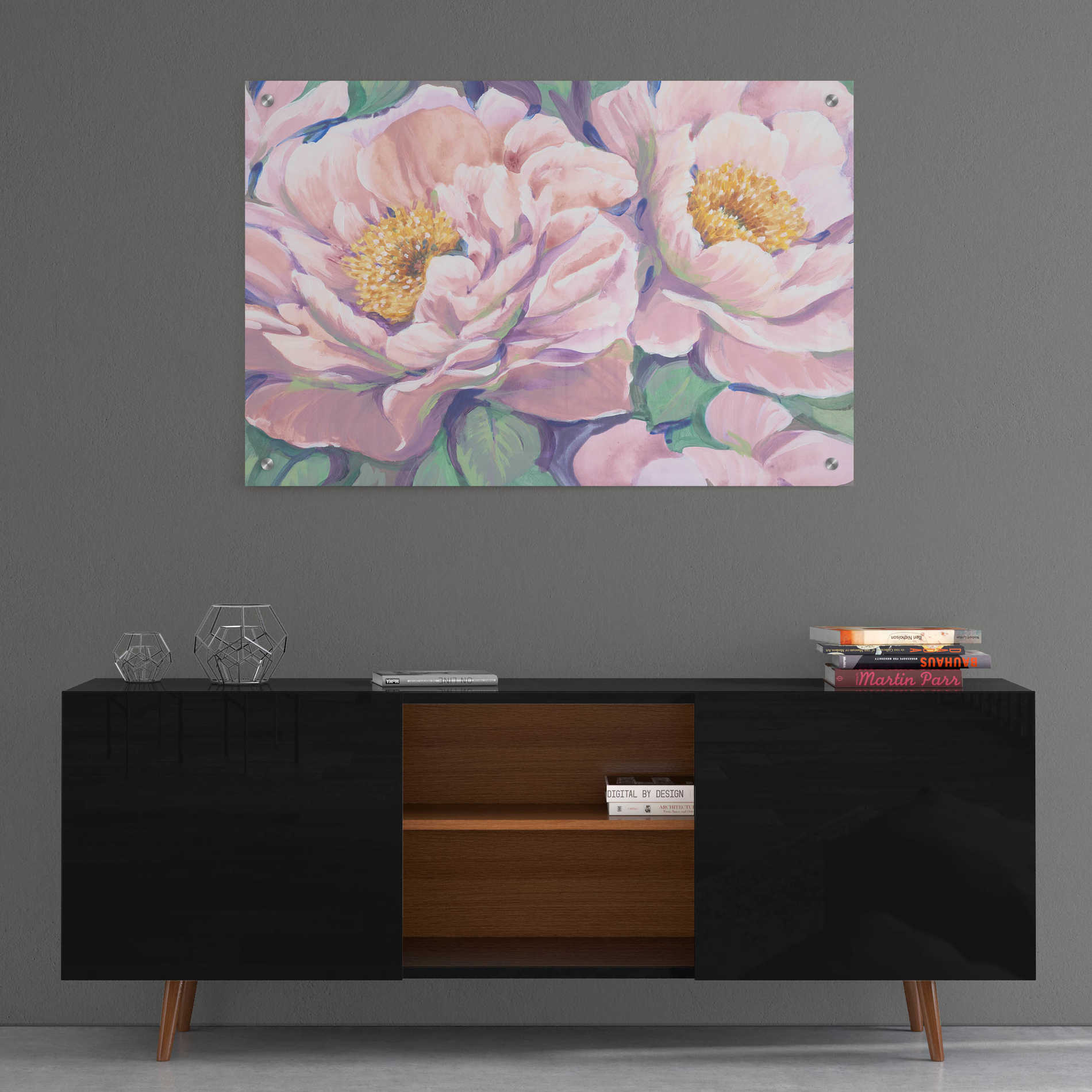 Epic Art 'Peonies in Bloom II' by Tim O'Toole, Acrylic Glass Wall Art,36x24