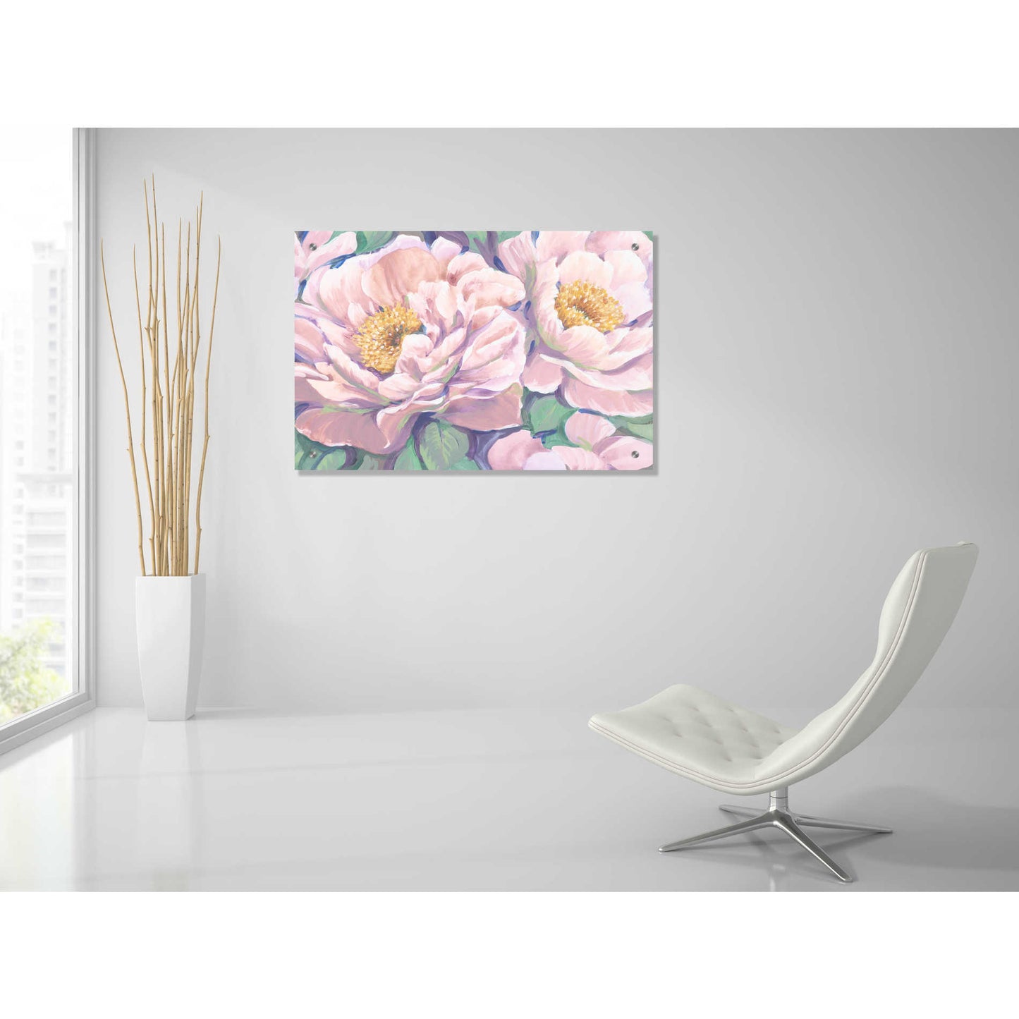Epic Art 'Peonies in Bloom II' by Tim O'Toole, Acrylic Glass Wall Art,36x24