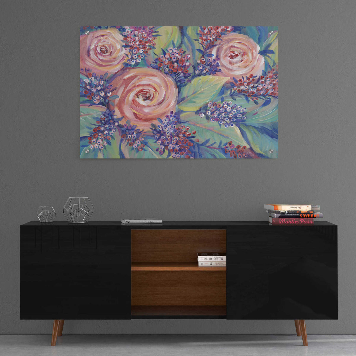 Epic Art 'Shades of Pink I' by Tim O'Toole, Acrylic Glass Wall Art,36x24