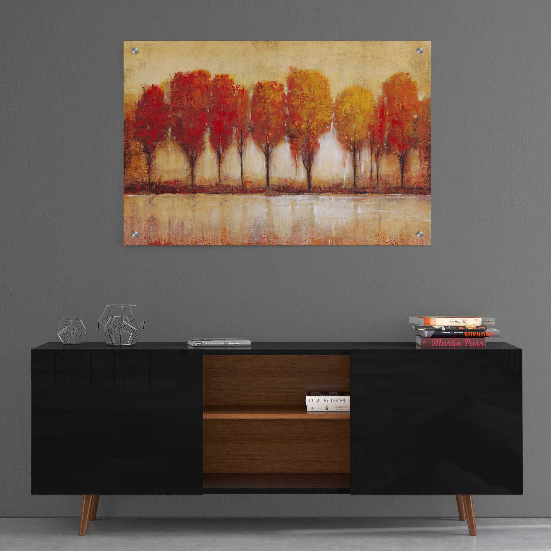 Epic Art 'Autumn Water's Edge' by Tim O'Toole, Acrylic Glass Wall Art,36x24