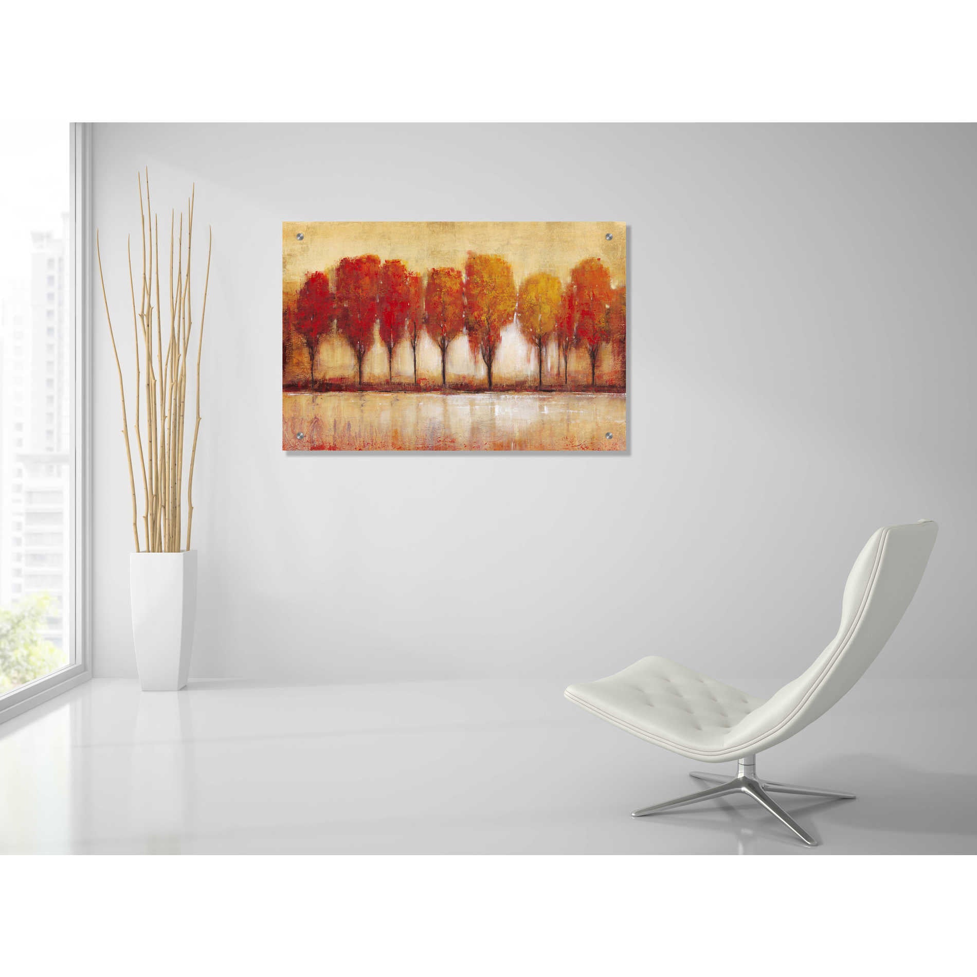 Epic Art 'Autumn Water's Edge' by Tim O'Toole, Acrylic Glass Wall Art,36x24