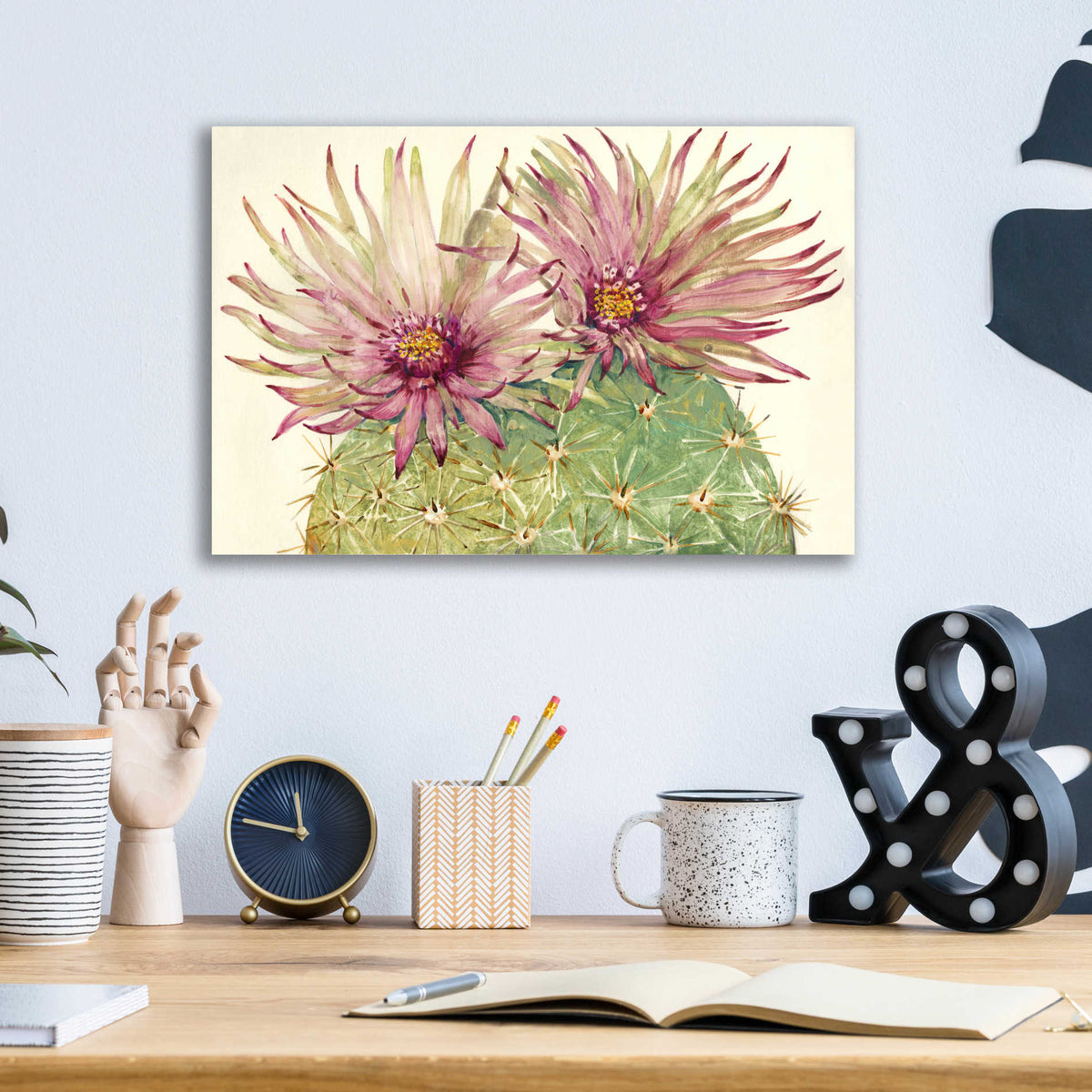Epic Art 'Cactus Blossoms I' by Tim O'Toole, Acrylic Glass Wall Art,16x12
