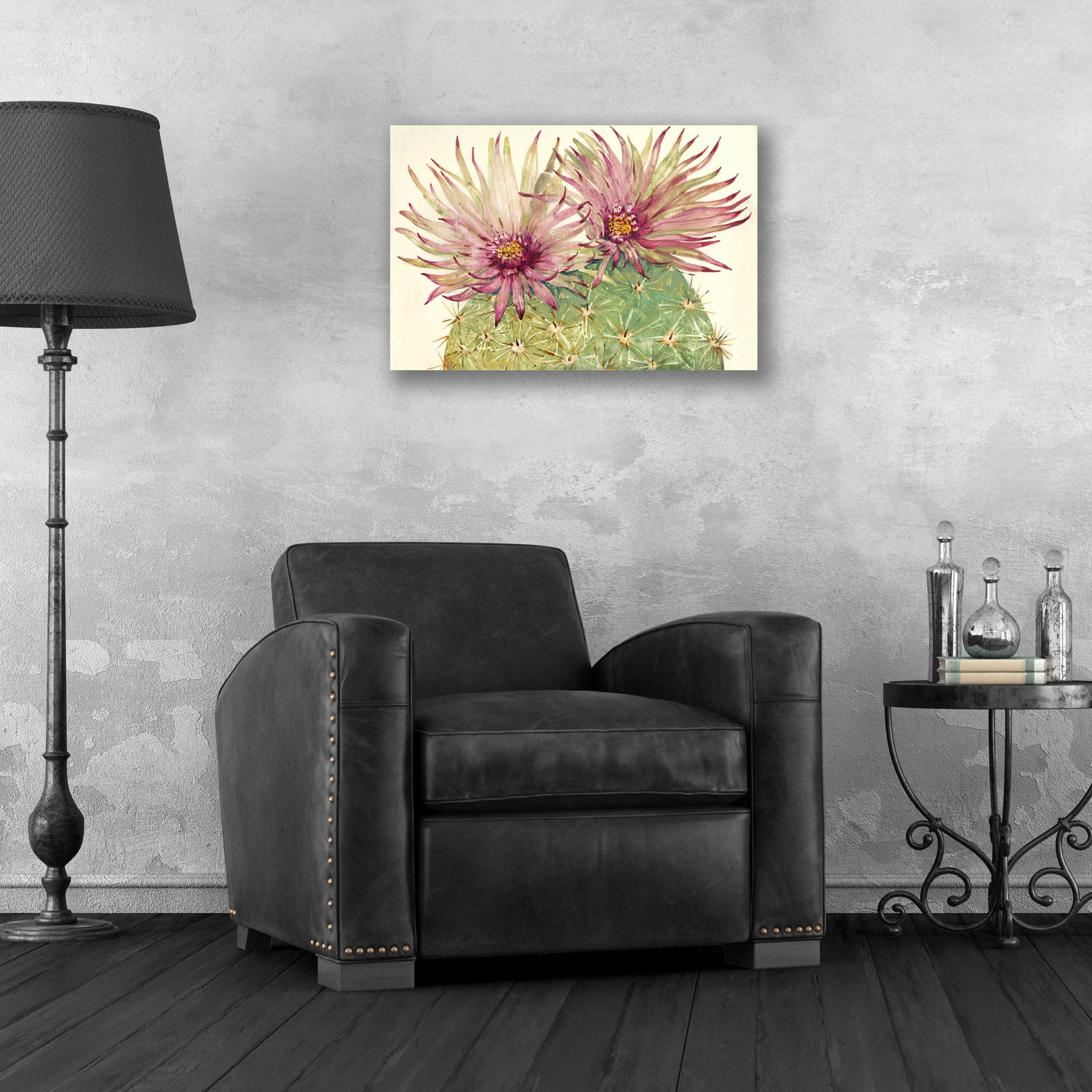 Epic Art 'Cactus Blossoms I' by Tim O'Toole, Acrylic Glass Wall Art,24x16