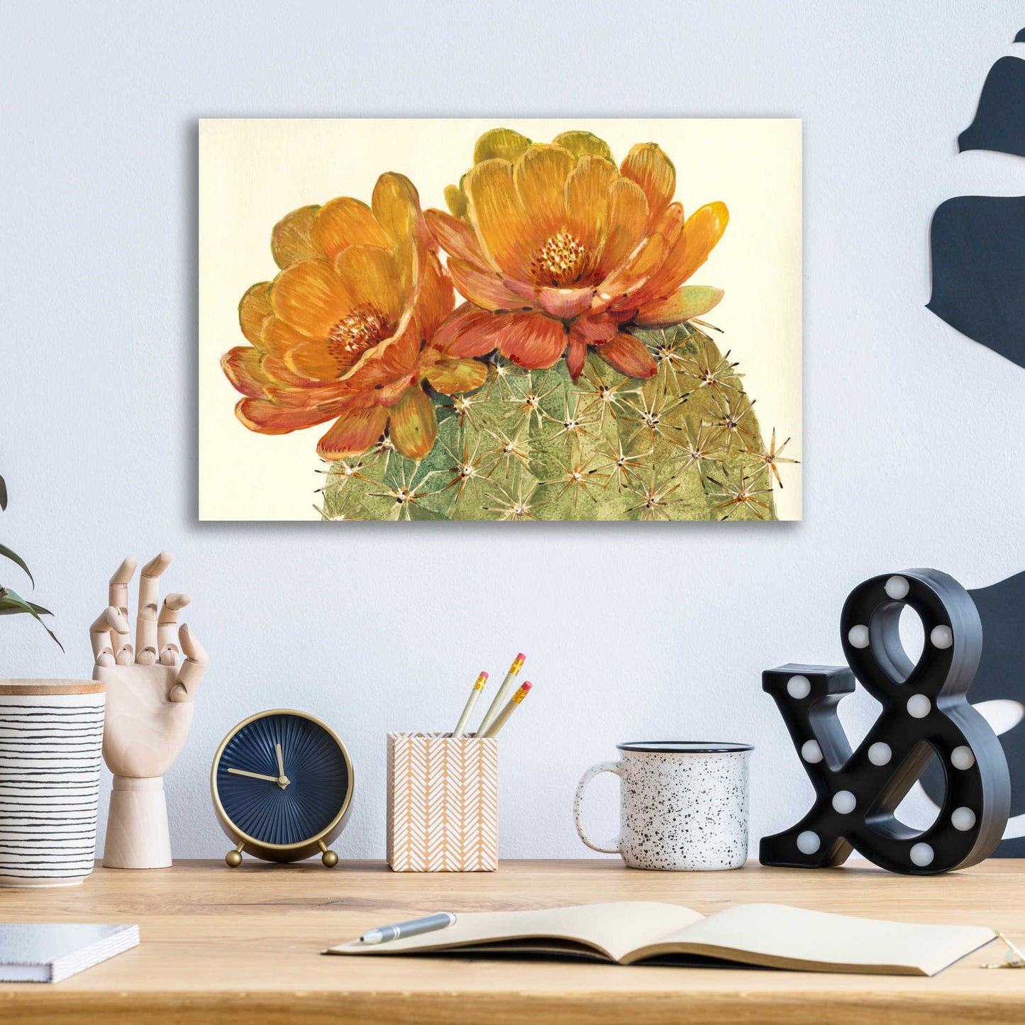 Epic Art 'Cactus Blossoms II' by Tim O'Toole, Acrylic Glass Wall Art,16x12