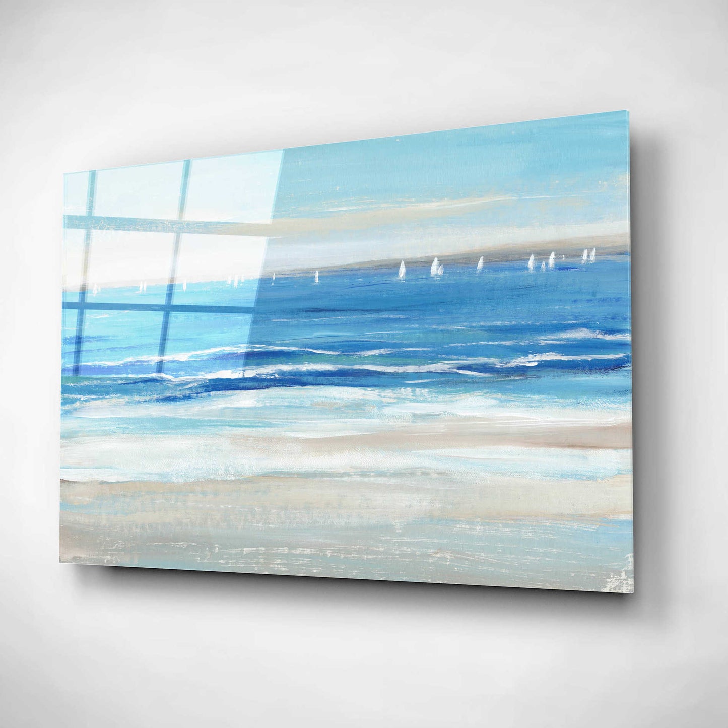 Epic Art 'Low Cerulean Tide I' by Tim O'Toole, Acrylic Glass Wall Art,16x12