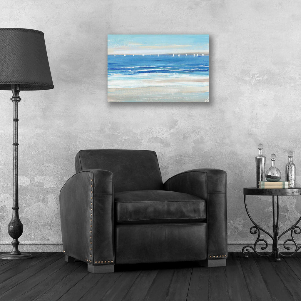 Epic Art 'Low Cerulean Tide I' by Tim O'Toole, Acrylic Glass Wall Art,24x16
