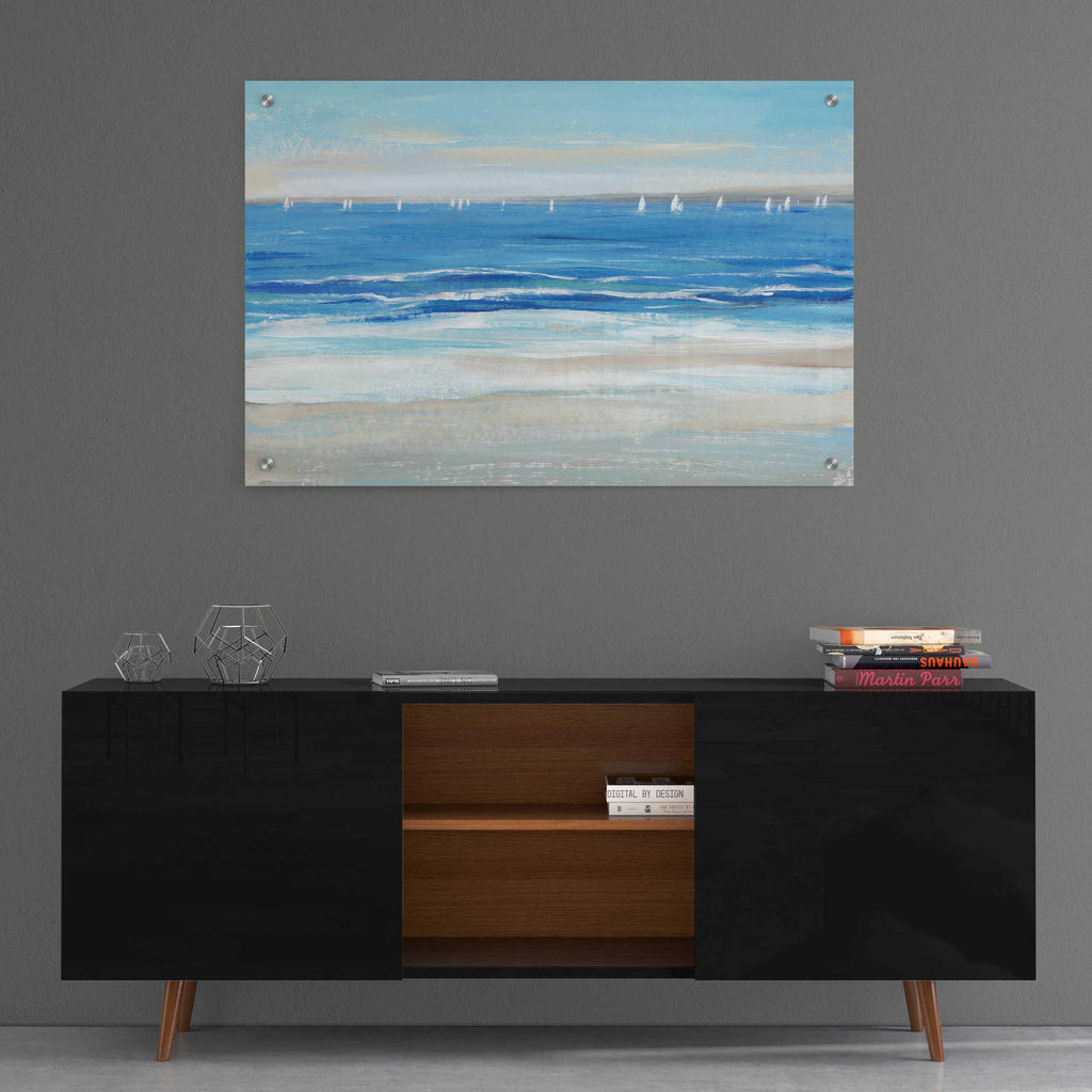 Epic Art 'Low Cerulean Tide I' by Tim O'Toole, Acrylic Glass Wall Art,36x24