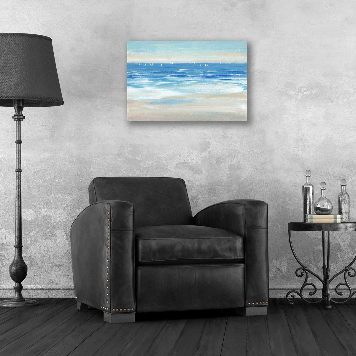 Epic Art 'Low Cerulean Tide II' by Tim O'Toole, Acrylic Glass Wall Art,24x16