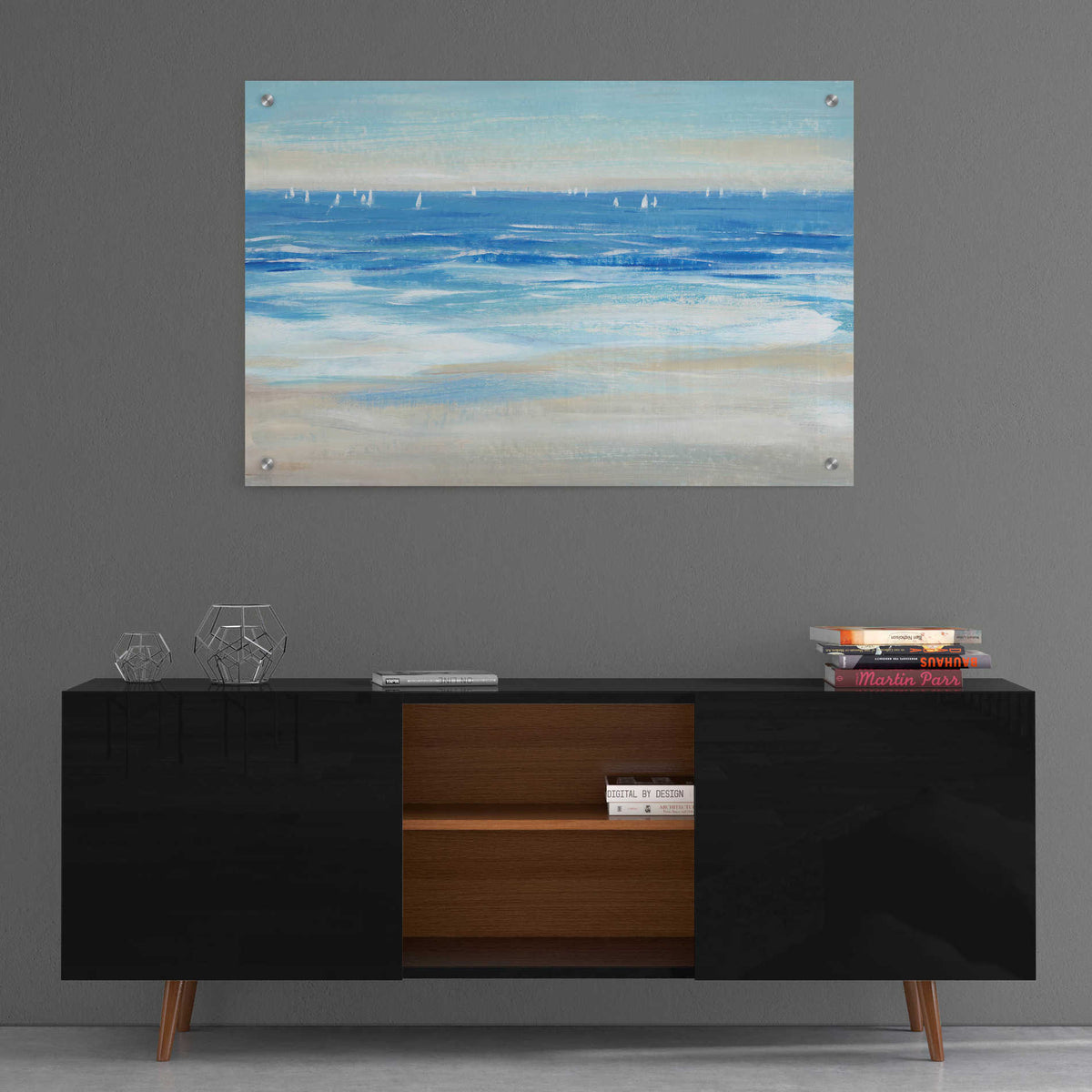Epic Art 'Low Cerulean Tide II' by Tim O'Toole, Acrylic Glass Wall Art,36x24