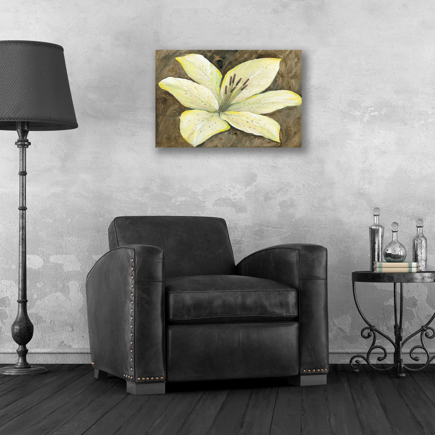 Epic Art 'Neutral Lily I' by Tim O'Toole, Acrylic Glass Wall Art,24x16