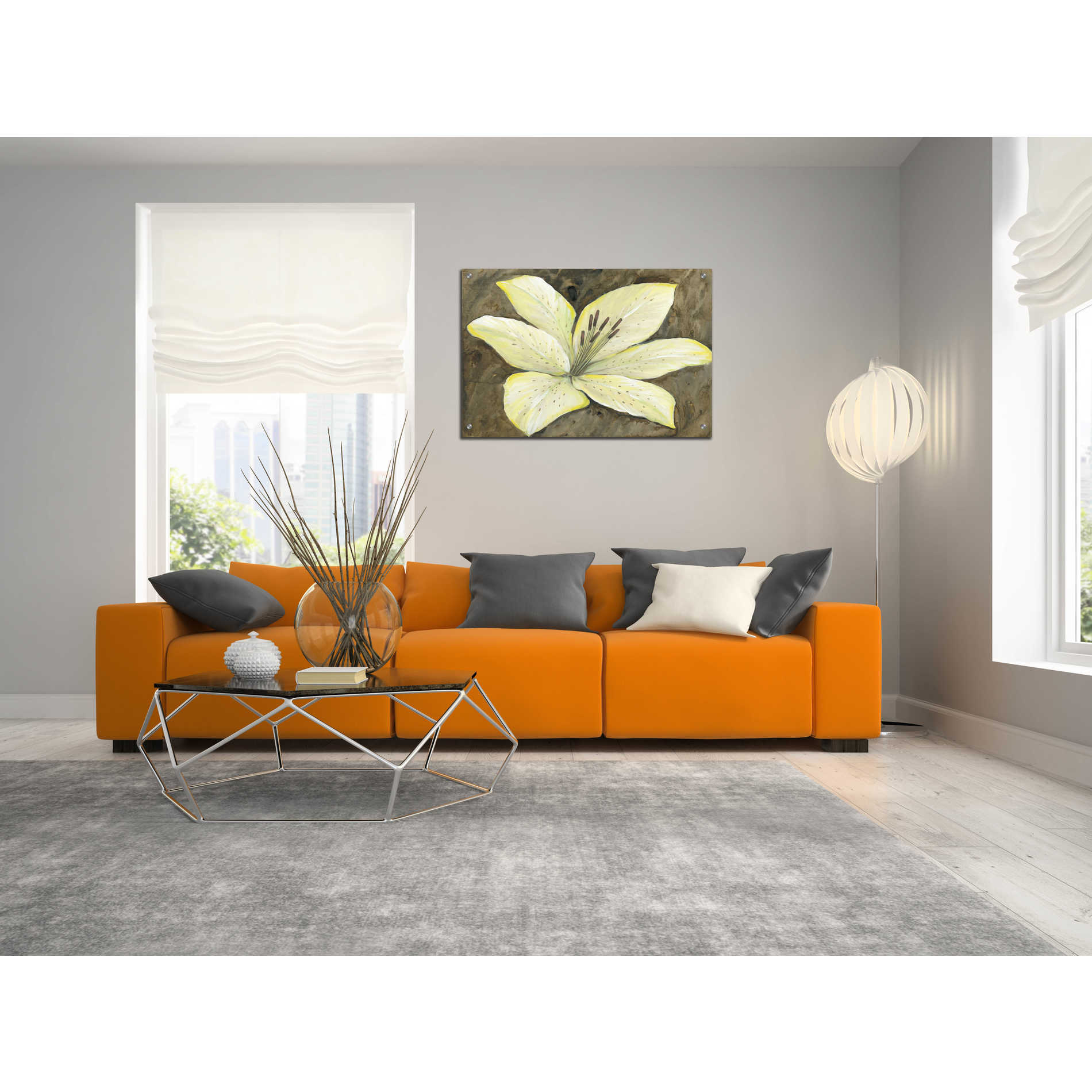 Epic Art 'Neutral Lily II' by Tim O'Toole, Acrylic Glass Wall Art,36x24