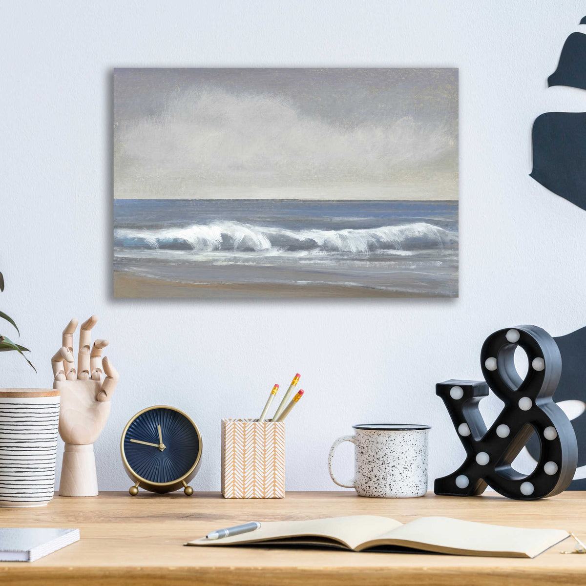Epic Art 'Neutral Shoreline II' by Tim O'Toole, Acrylic Glass Wall Art,16x12