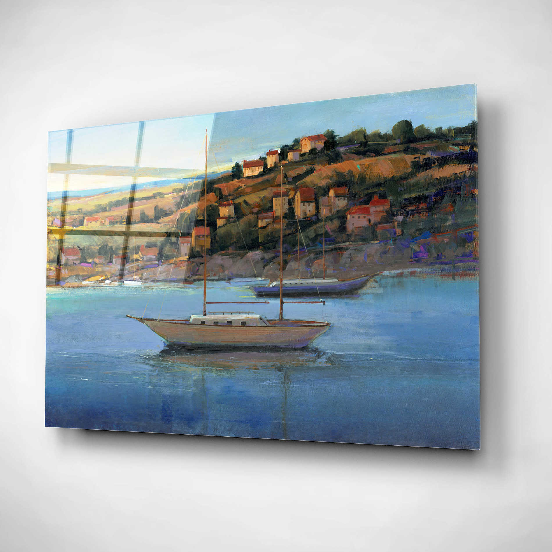 Epic Art 'Harbor View I' by Tim O'Toole, Acrylic Glass Wall Art,16x12
