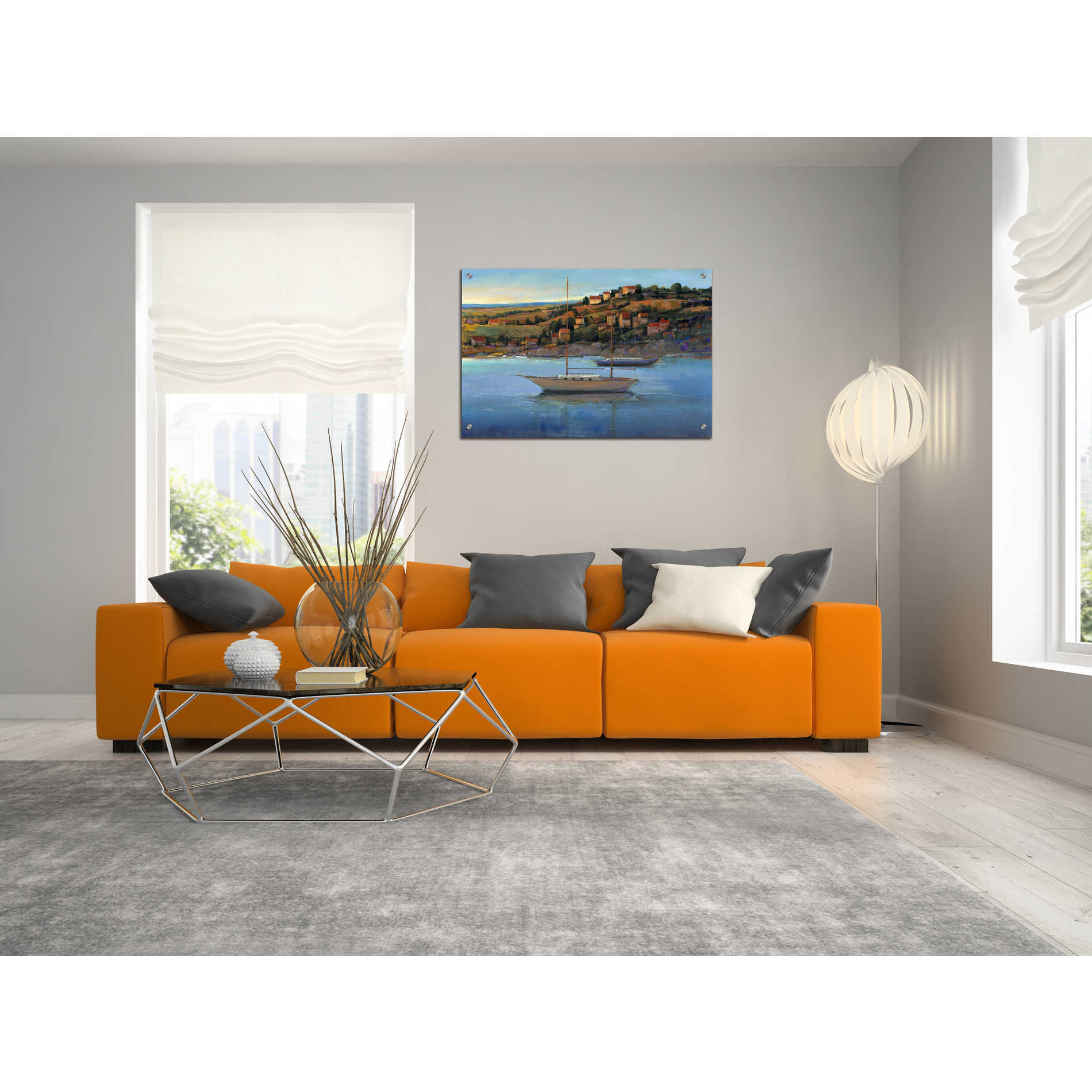 Epic Art 'Harbor View I' by Tim O'Toole, Acrylic Glass Wall Art,36x24