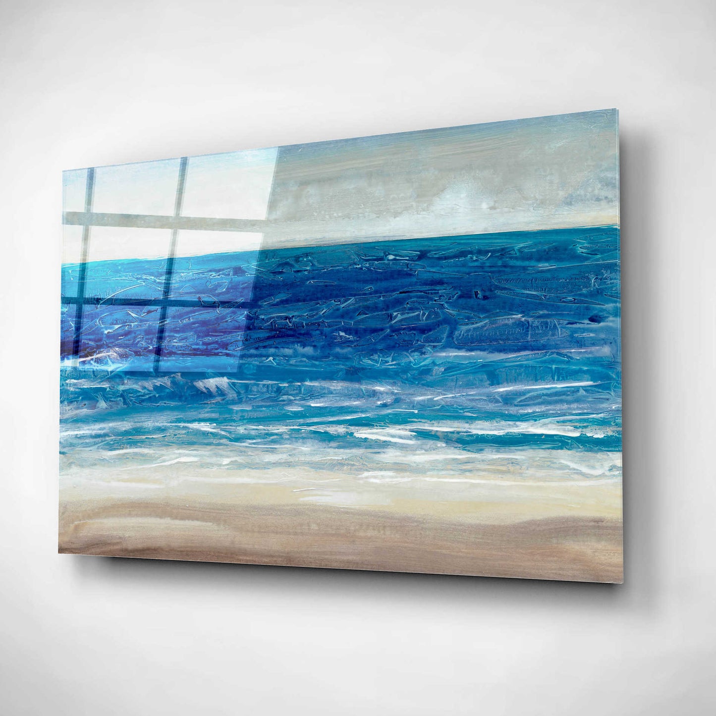 Epic Art 'Crashing Blue I' by Tim O'Toole, Acrylic Glass Wall Art,24x16