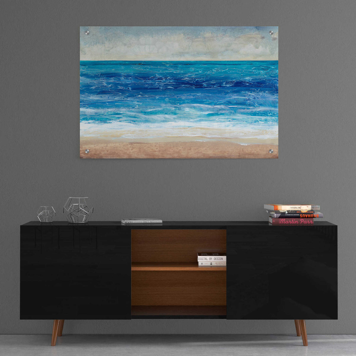 Epic Art 'Crashing Blue II' by Tim O'Toole, Acrylic Glass Wall Art,36x24