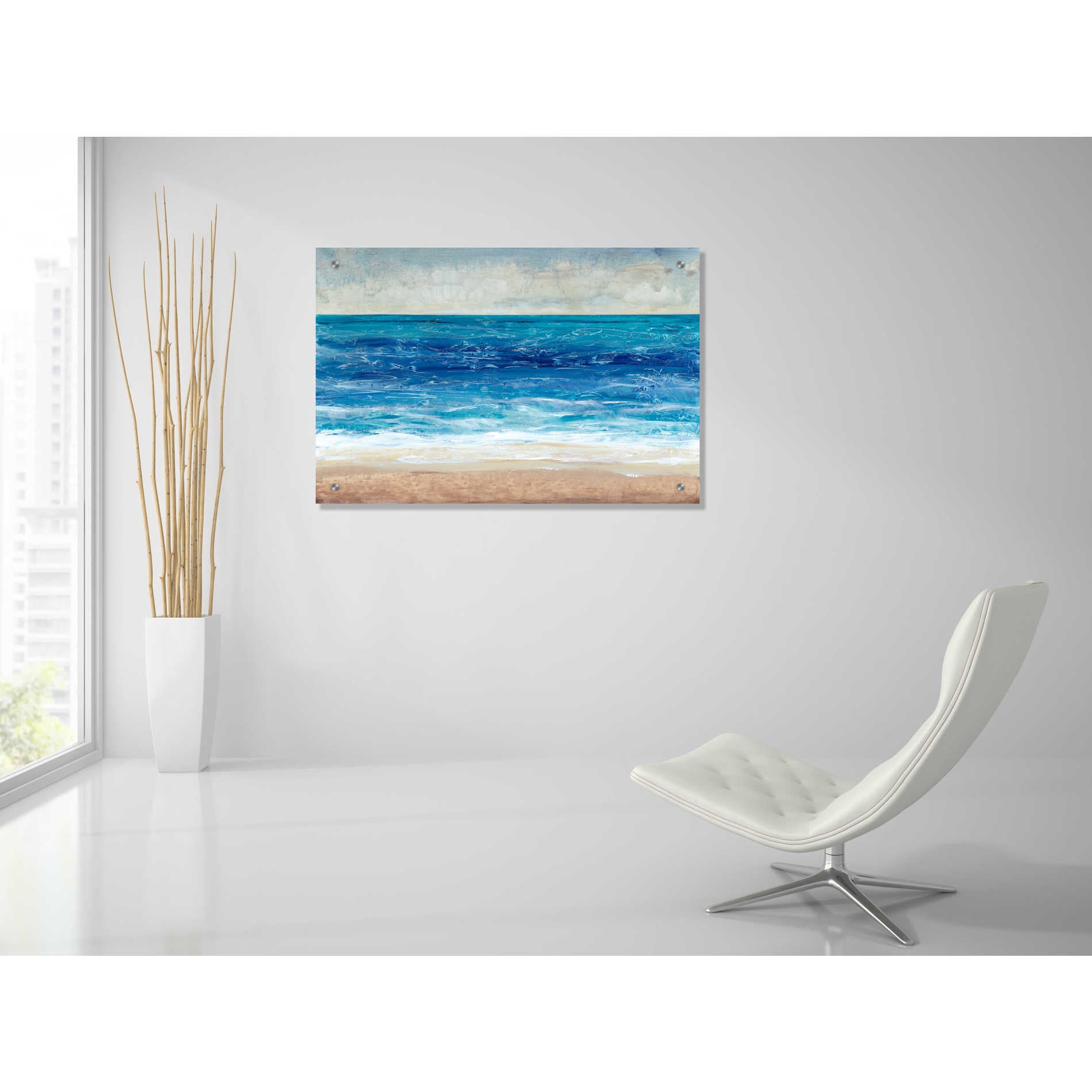 Epic Art 'Crashing Blue II' by Tim O'Toole, Acrylic Glass Wall Art,36x24