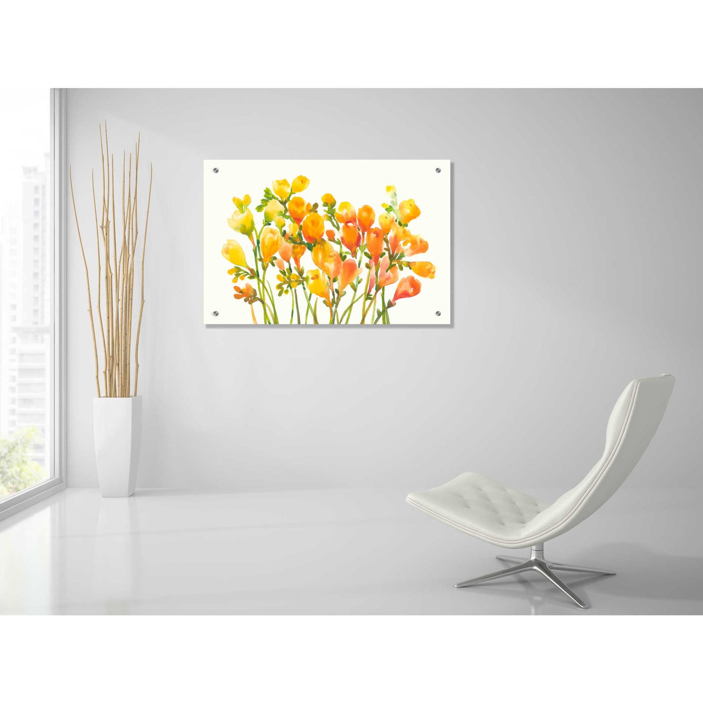 Epic Art 'Freesia I' by Tim O'Toole, Acrylic Glass Wall Art,36x24