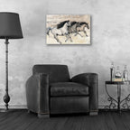 Epic Art 'Horses in Motion II' by Tim O'Toole, Acrylic Glass Wall Art,24x16