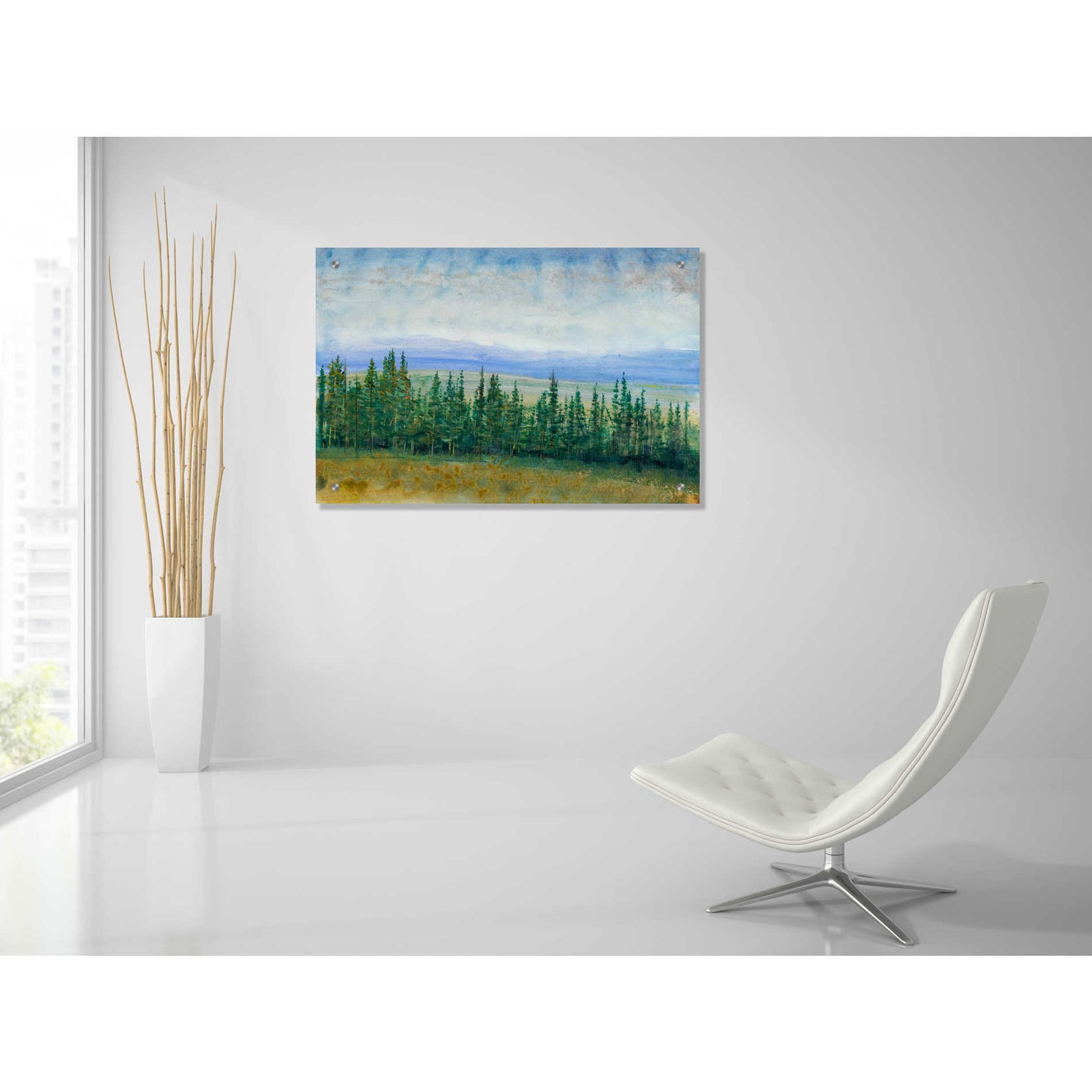 Epic Art 'Pine Tops I' by Tim O'Toole, Acrylic Glass Wall Art,36x24