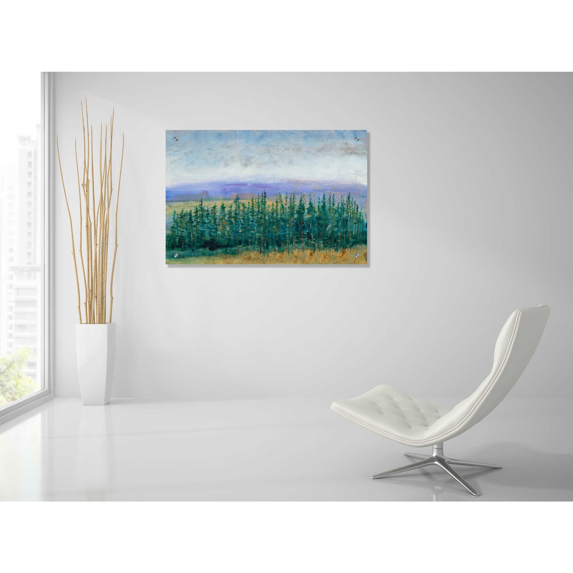 Epic Art 'Pine Tops II' by Tim O'Toole, Acrylic Glass Wall Art,36x24