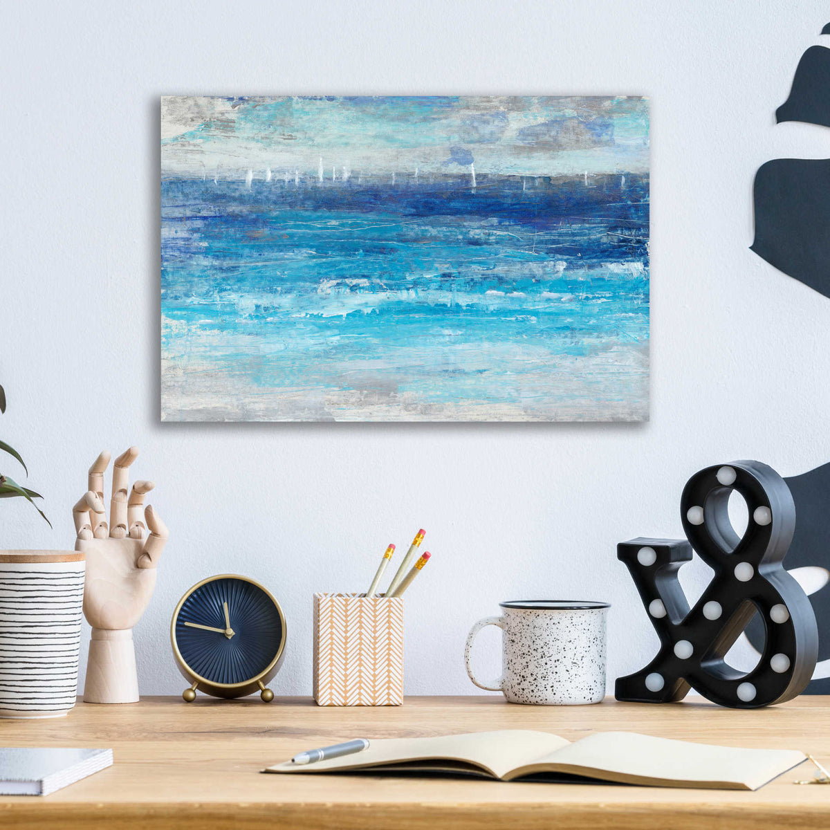 Epic Art 'Sailing Afar I' by Tim O'Toole, Acrylic Glass Wall Art,16x12