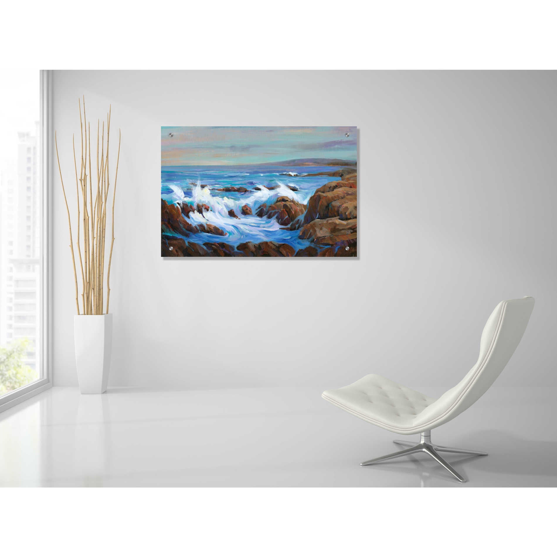 Epic Art 'Seascape Faraway I' by Tim O'Toole, Acrylic Glass Wall Art,36x24