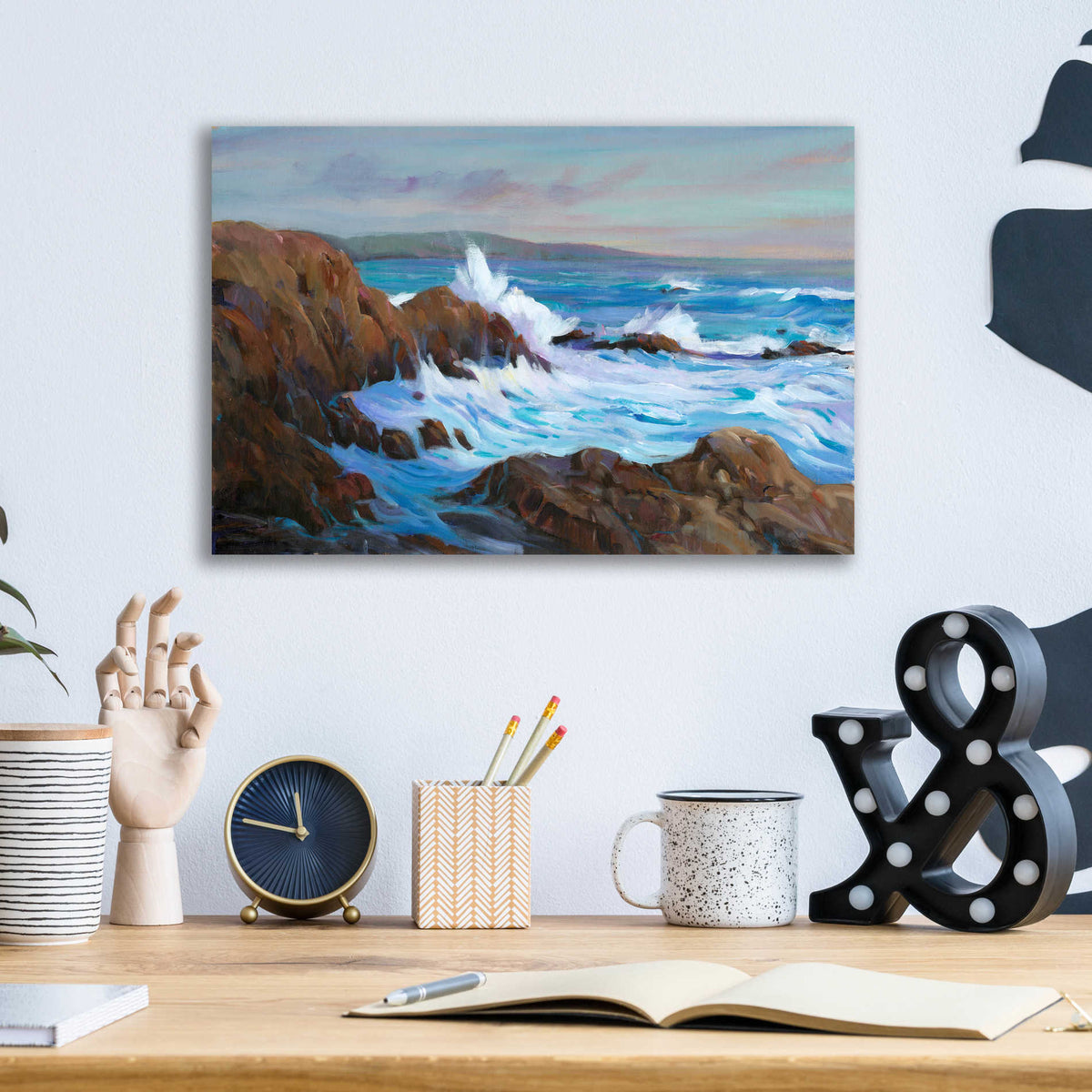 Epic Art 'Seascape Faraway II' by Tim O'Toole, Acrylic Glass Wall Art,16x12