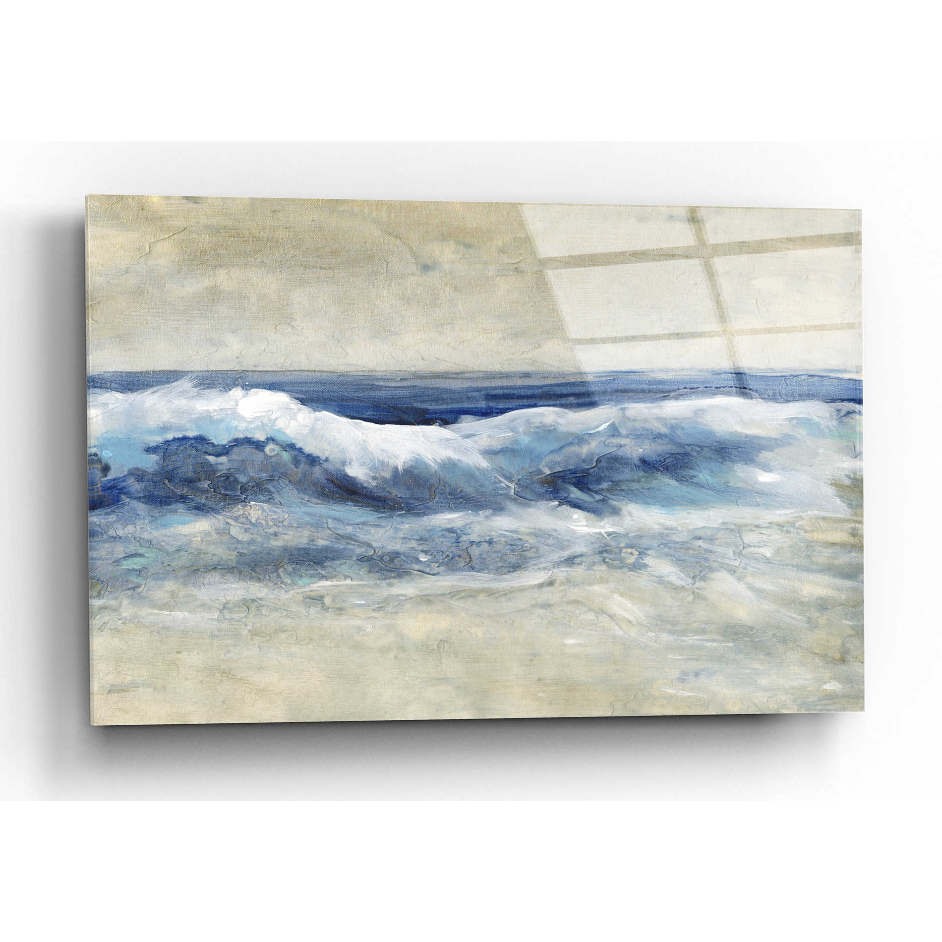Epic Art 'Breaking Shore Waves I' by Tim O'Toole, Acrylic Glass Wall Art,16x12