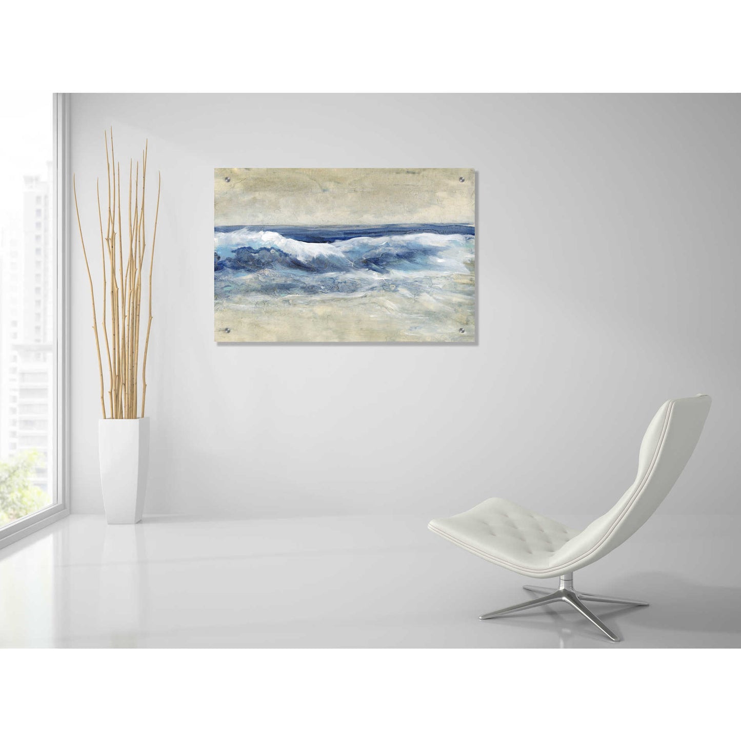 Epic Art 'Breaking Shore Waves I' by Tim O'Toole, Acrylic Glass Wall Art,36x24