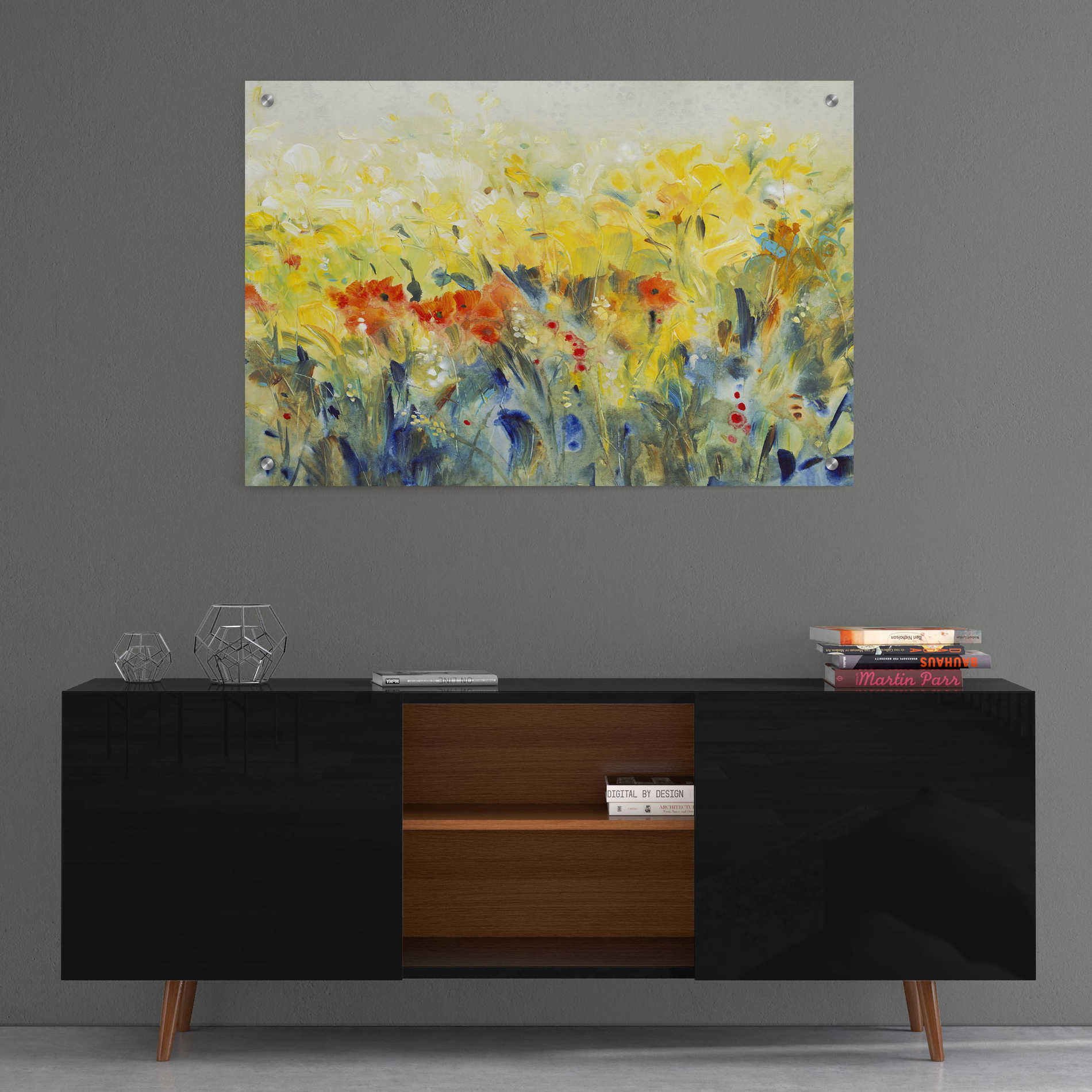Epic Art 'Flowers Sway II' by Tim O'Toole, Acrylic Glass Wall Art,36x24