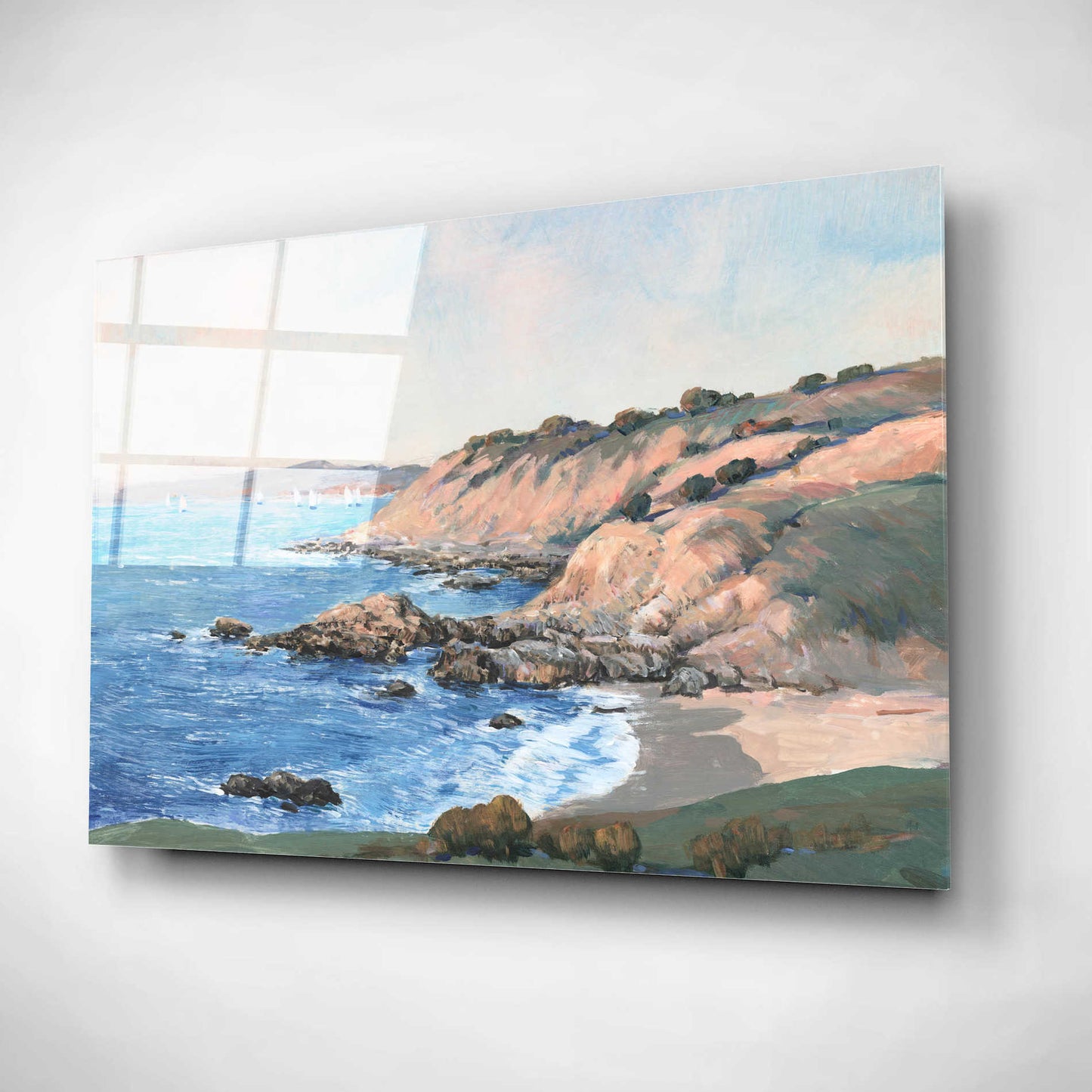 Epic Art 'Ocean Bay I' by Tim O'Toole, Acrylic Glass Wall Art,16x12