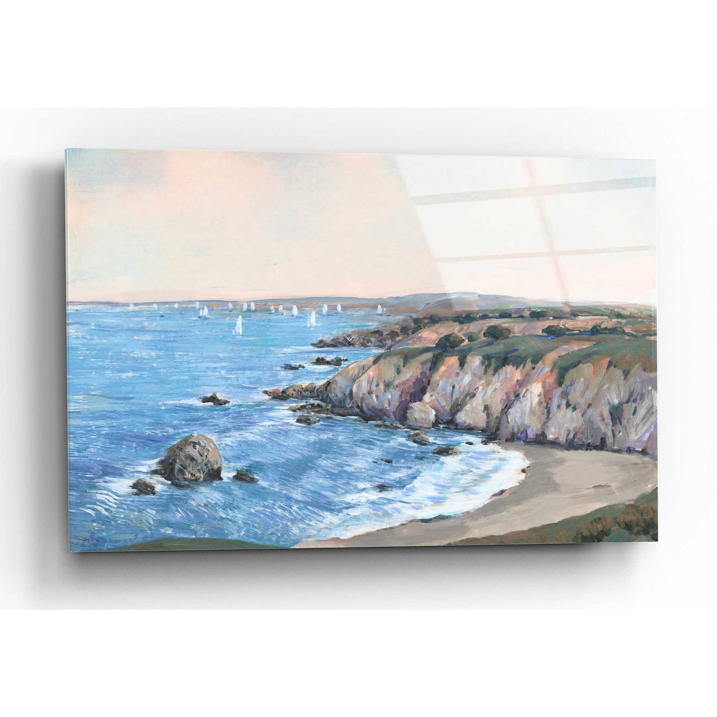 Epic Art 'Ocean Bay II' by Tim O'Toole, Acrylic Glass Wall Art,16x12