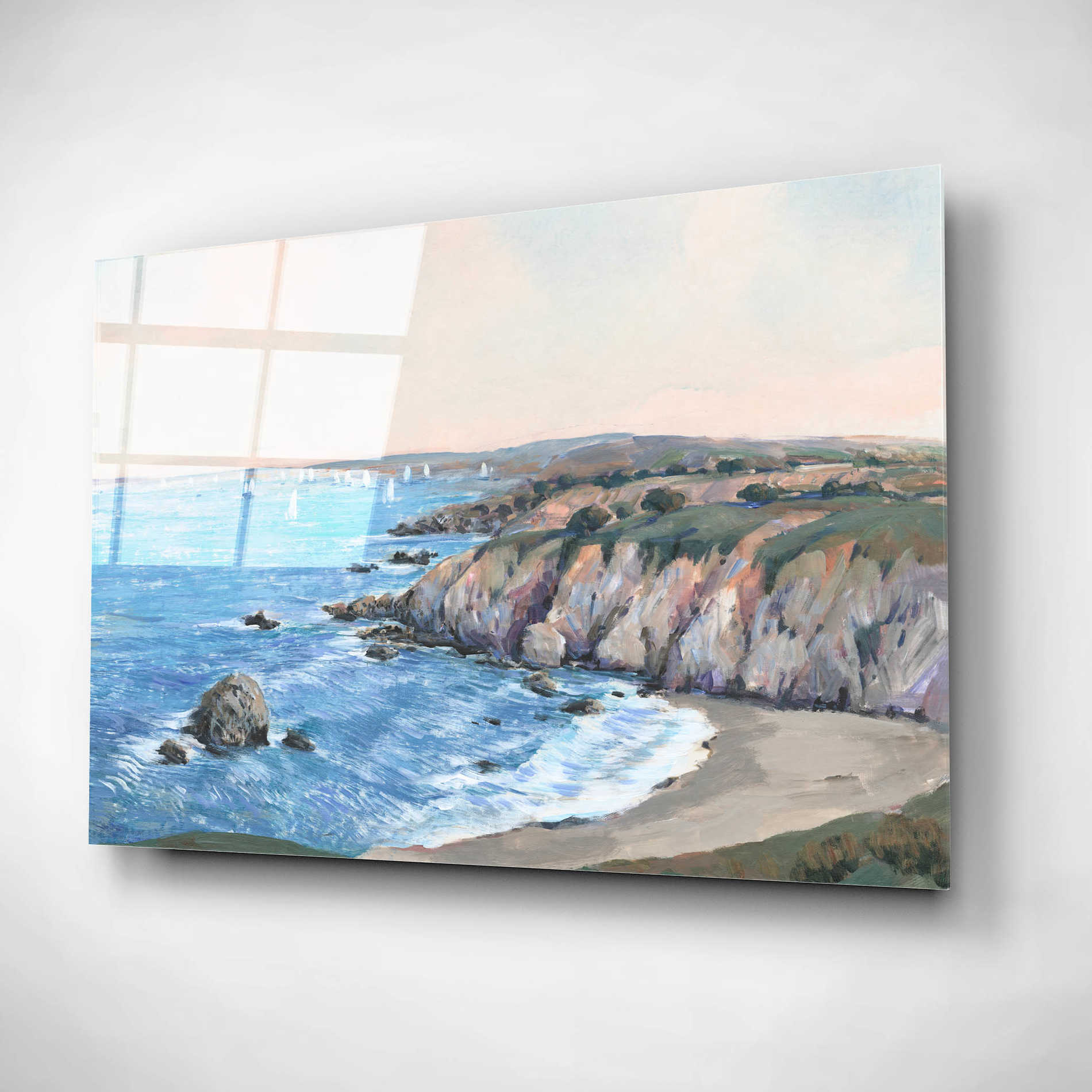 Epic Art 'Ocean Bay II' by Tim O'Toole, Acrylic Glass Wall Art,24x16