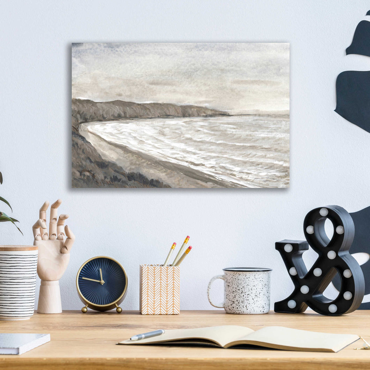 Epic Art 'Coastal Shoreline I' by Tim O'Toole, Acrylic Glass Wall Art,16x12