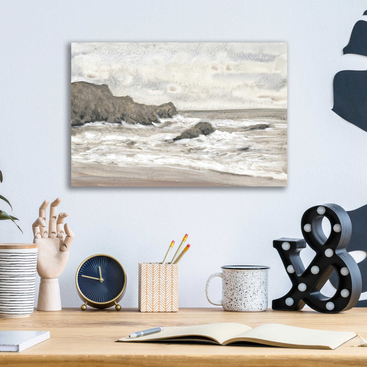Epic Art 'Coastal Shoreline II' by Tim O'Toole, Acrylic Glass Wall Art,16x12