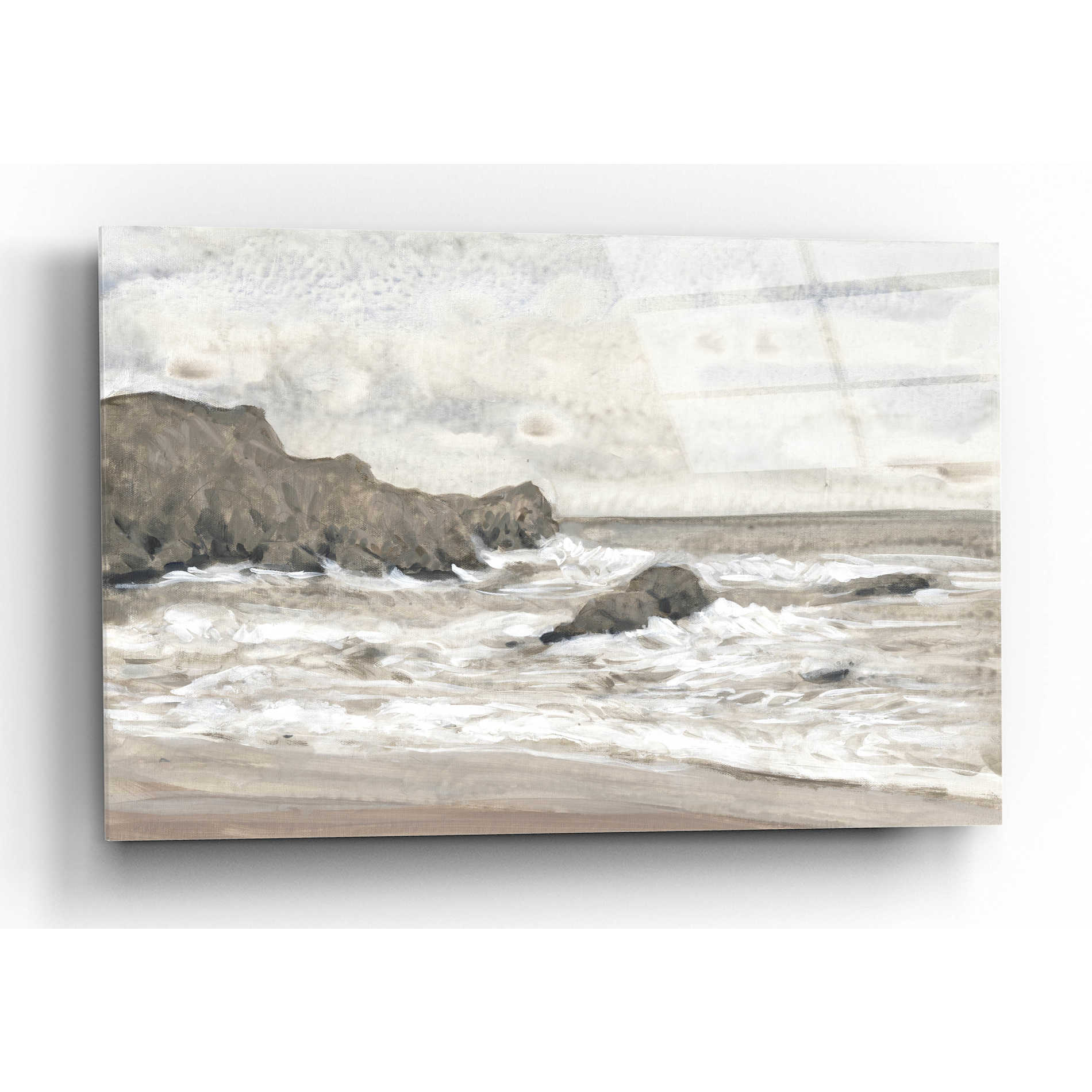 Epic Art 'Coastal Shoreline II' by Tim O'Toole, Acrylic Glass Wall Art,16x12